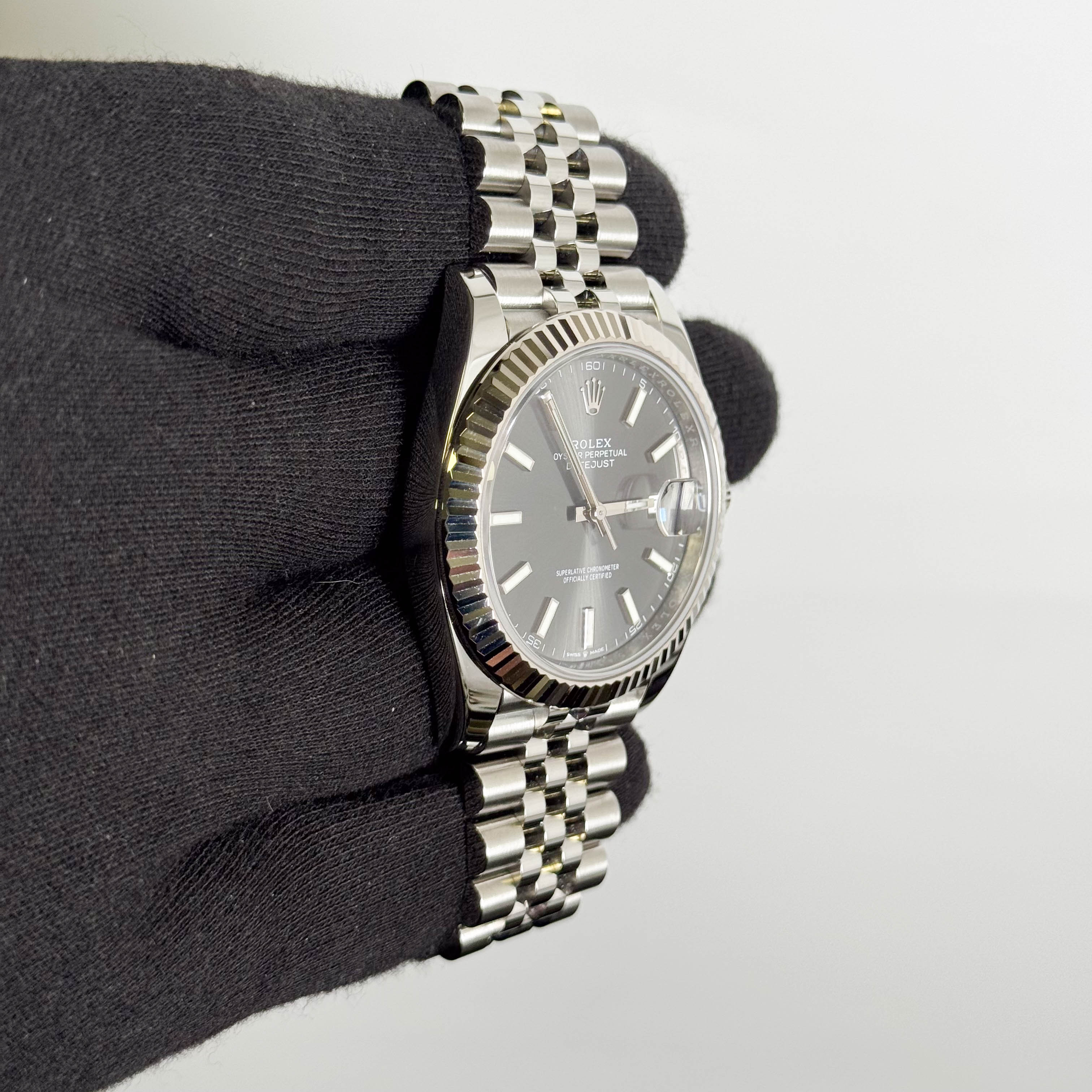 Rolex Datejust 41mm Rhodium Dial Watch Ref# 126334