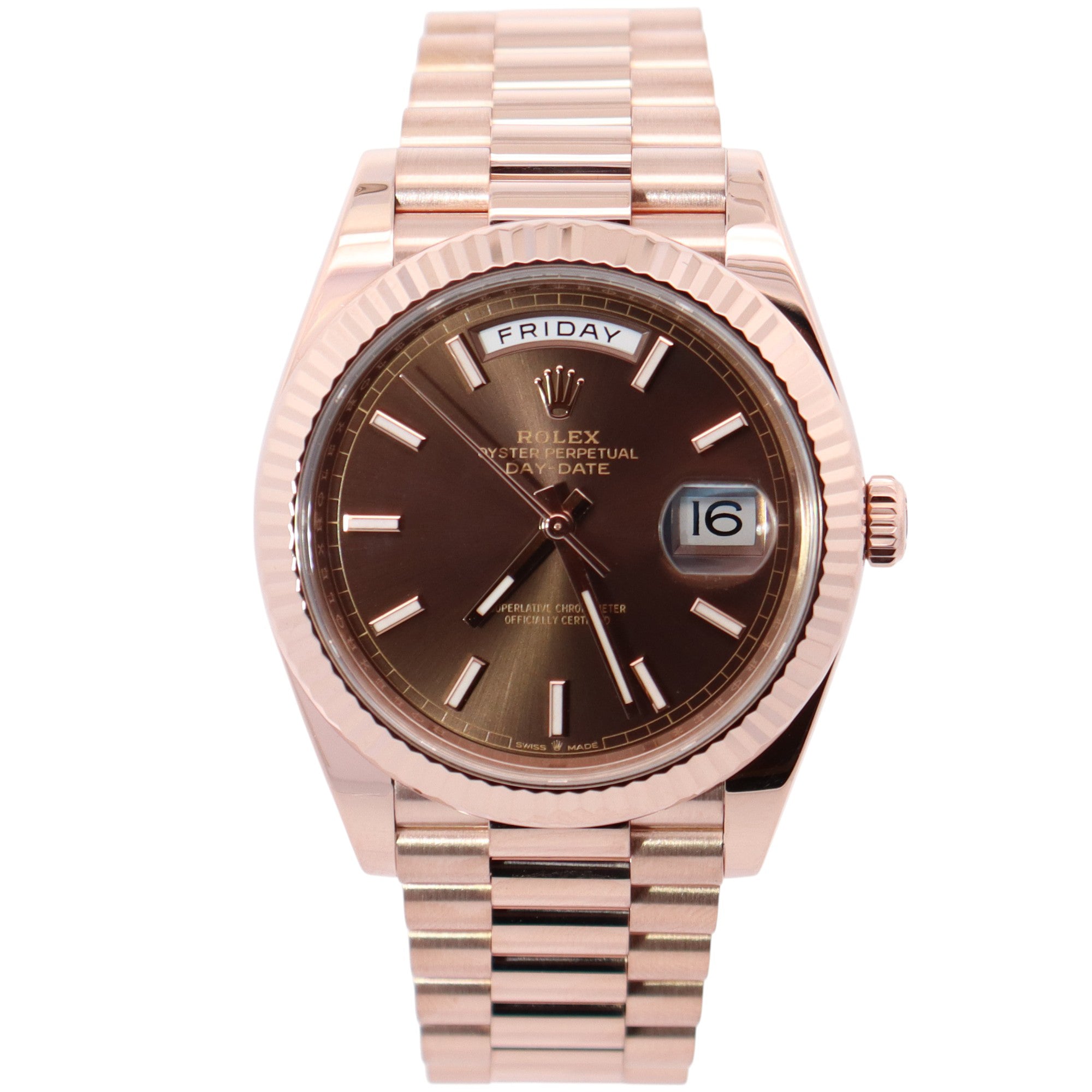 Rolex Day-Date 40mm Chocolate Dial Watch Ref# 228235 - Happy Jewelers Fine Jewelry Lifetime Warranty