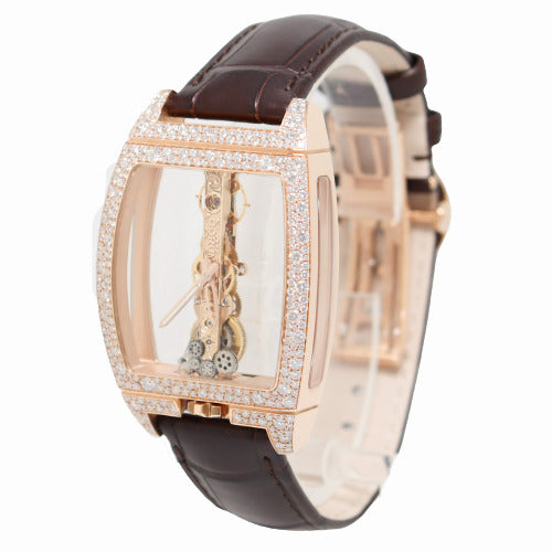 Corum Men's Golden Bridge Classic Rose Gold 51mm Skeleton Dial Watch Reference #B113/03853 - Happy Jewelers Fine Jewelry Lifetime Warranty