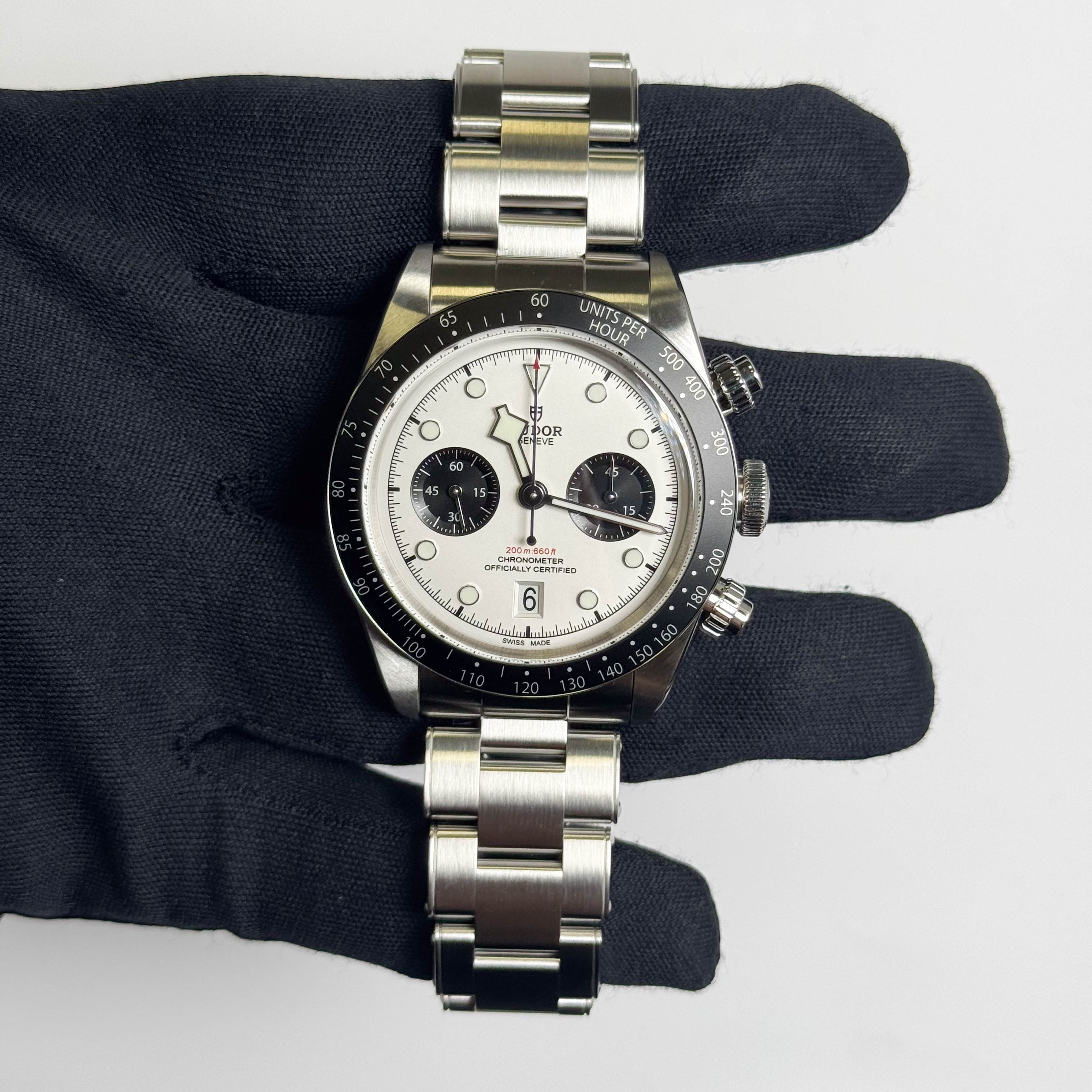 Tudor Black Bay Chrono 41mm White Dial Watch Ref# 79360N - Happy Jewelers Fine Jewelry Lifetime Warranty