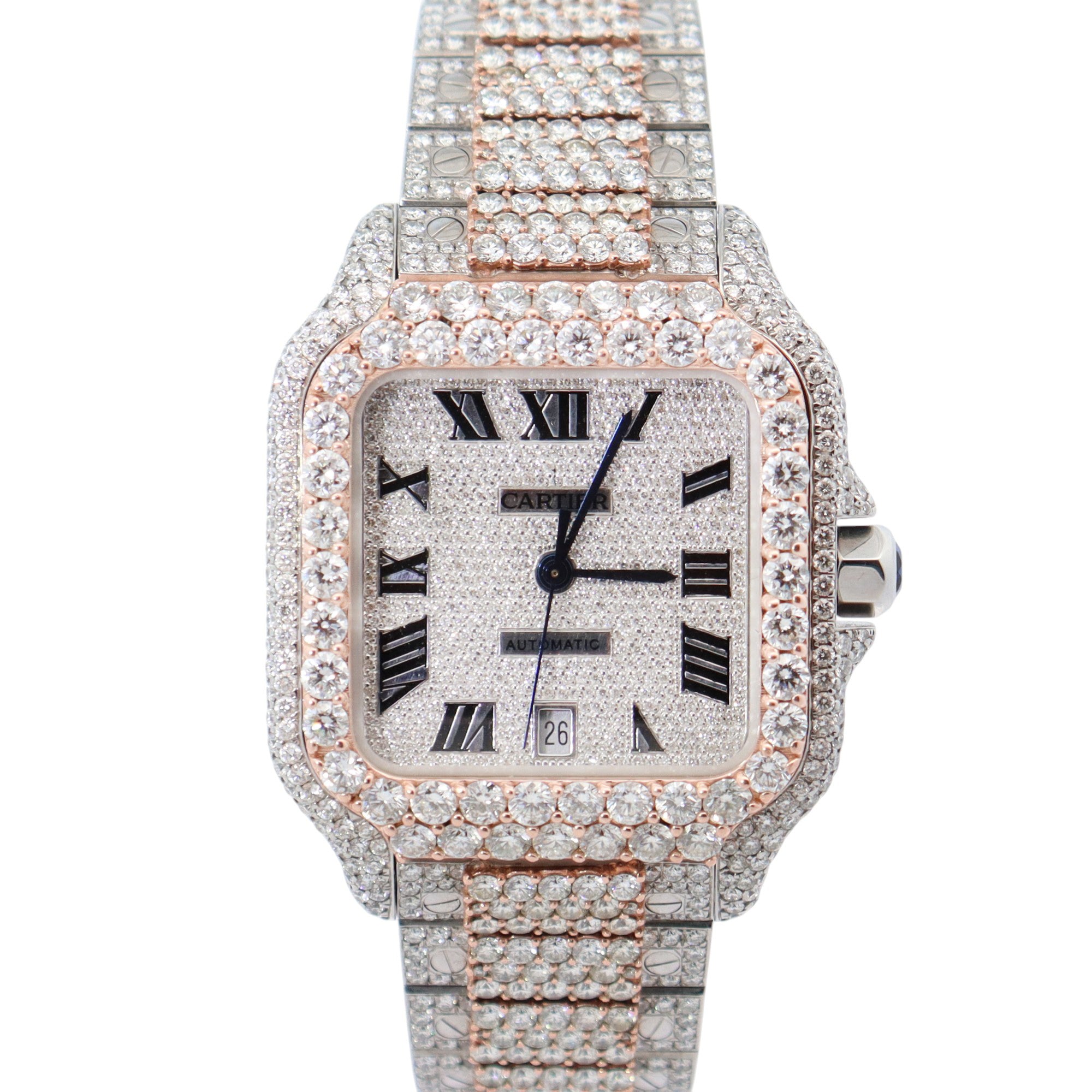 Cartier Santos 40mm Pave Dial Watch Ref# WSSA0018 - Happy Jewelers Fine Jewelry Lifetime Warranty