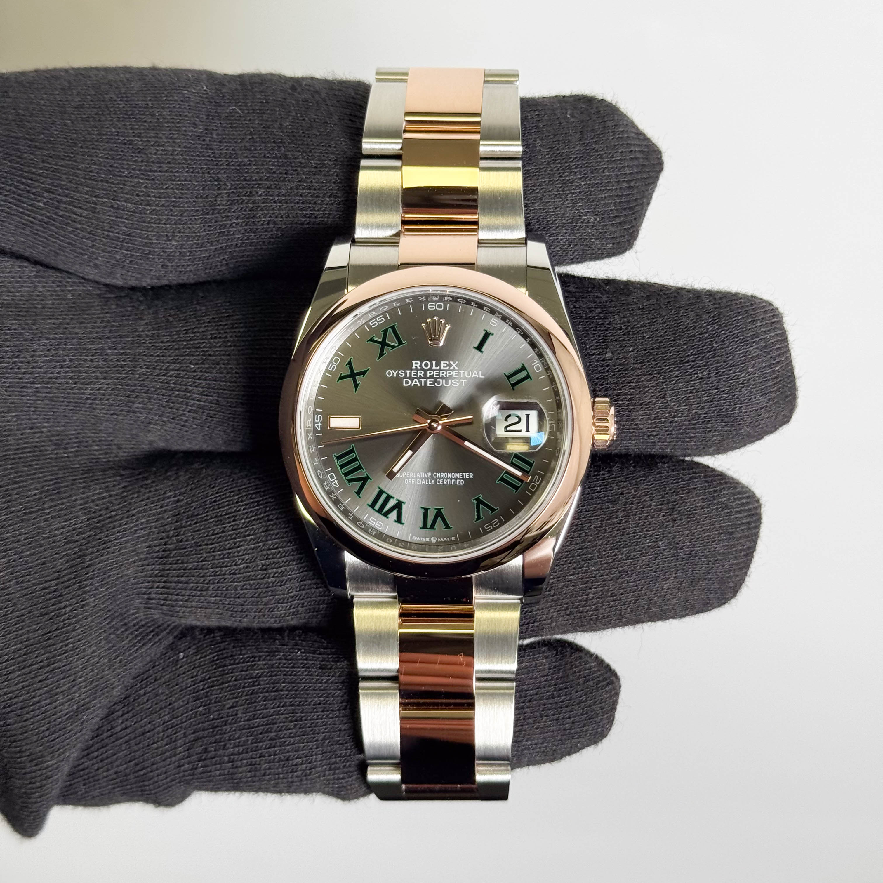 Rolex Datejust 36mm Wimbledon Dial Watch Ref# 126201
