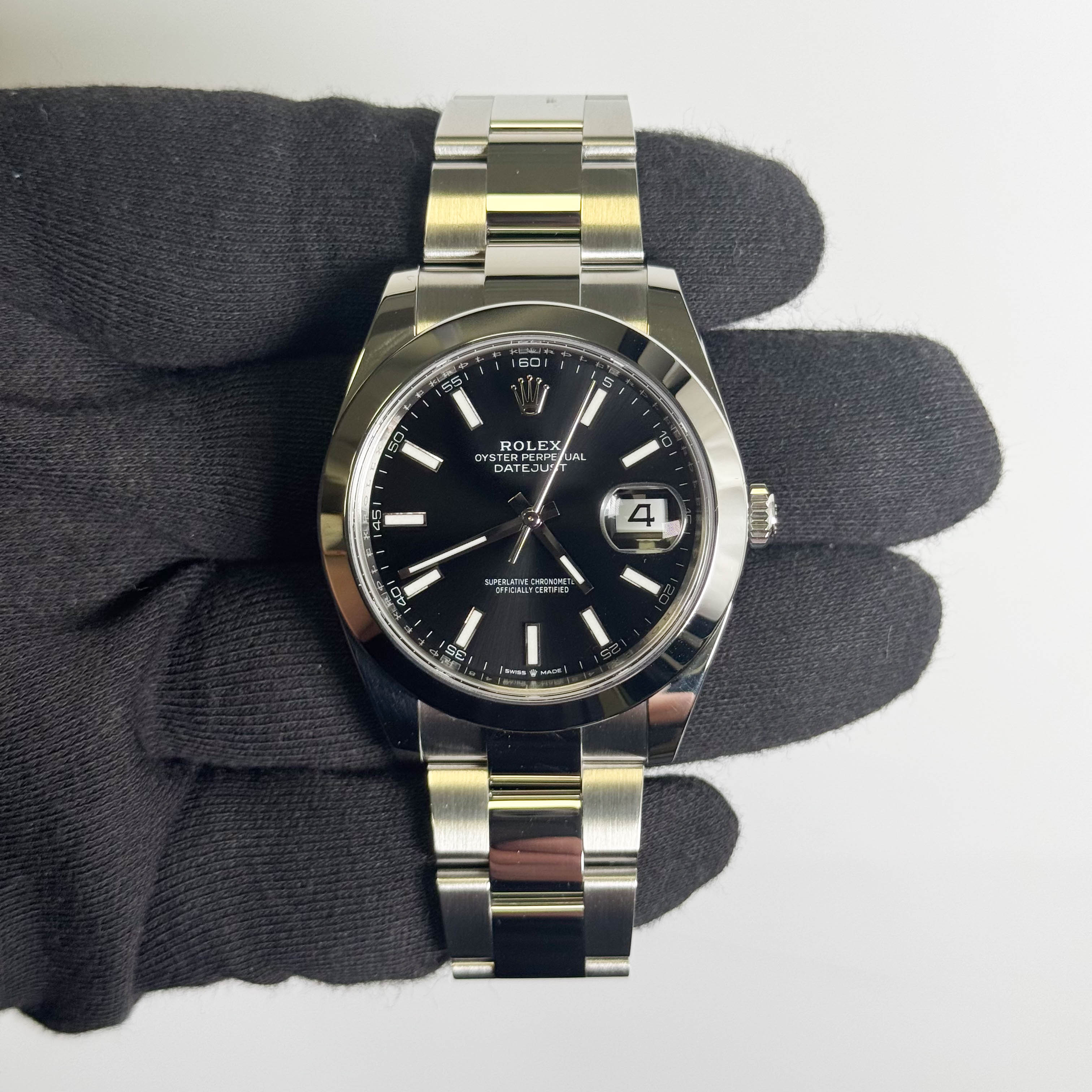 Rolex Datejust 41mm Black Dial Watch Ref# 126300
