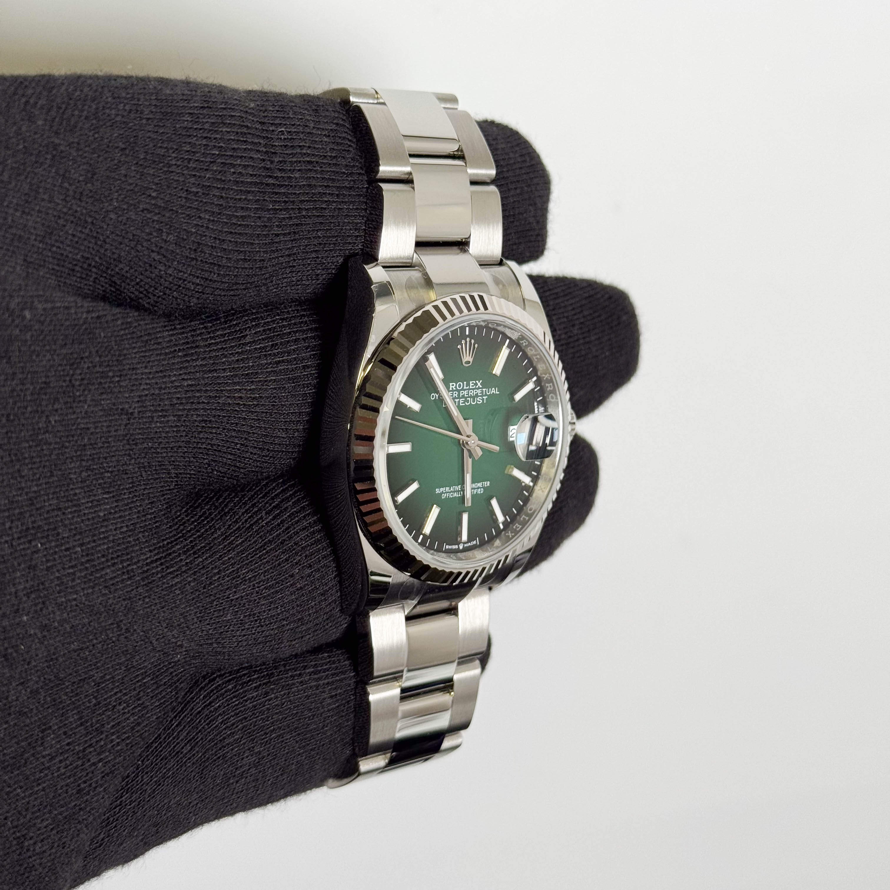 Rolex Datejust 36mm Ombre Green Dial Watch Ref# 126233