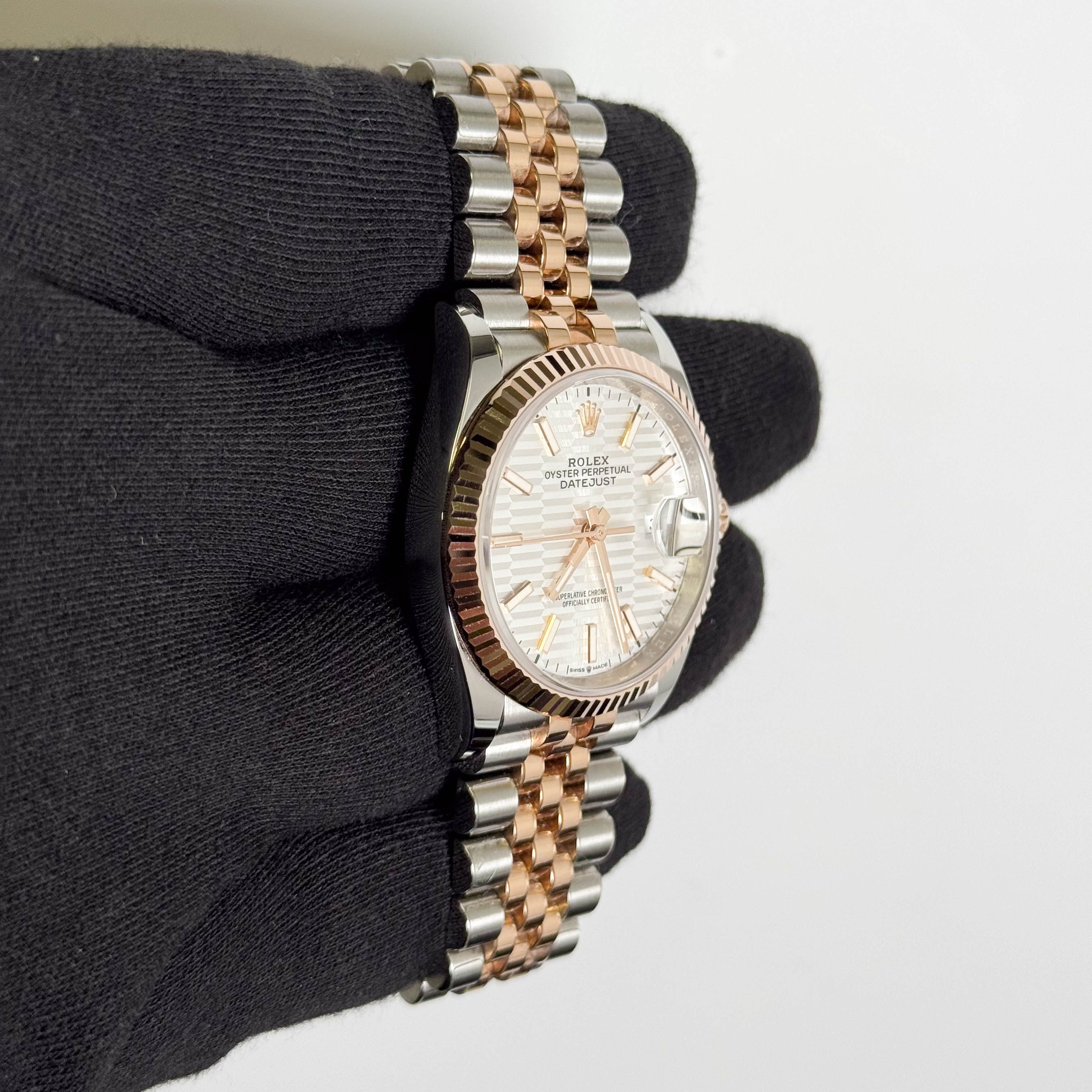 Rolex Datejust 36mm Silver Motif Dial Watch Ref# 126231