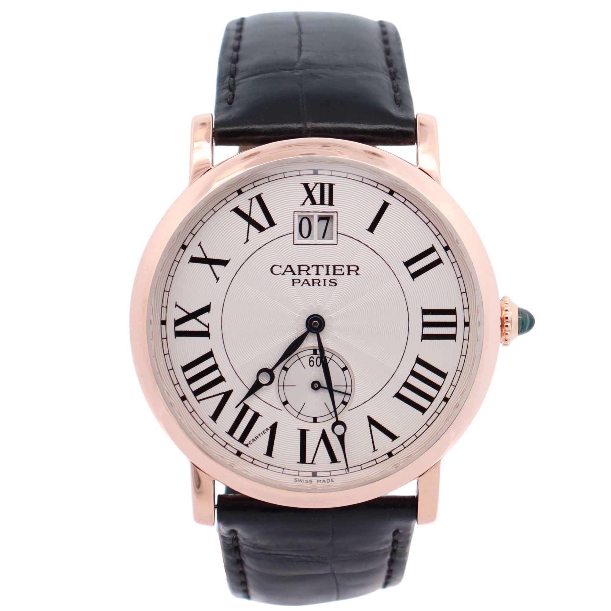 Cartier Rotonde De 42 mm Silver Dial Watch Ref# W1550251 - Happy Jewelers Fine Jewelry Lifetime Warranty