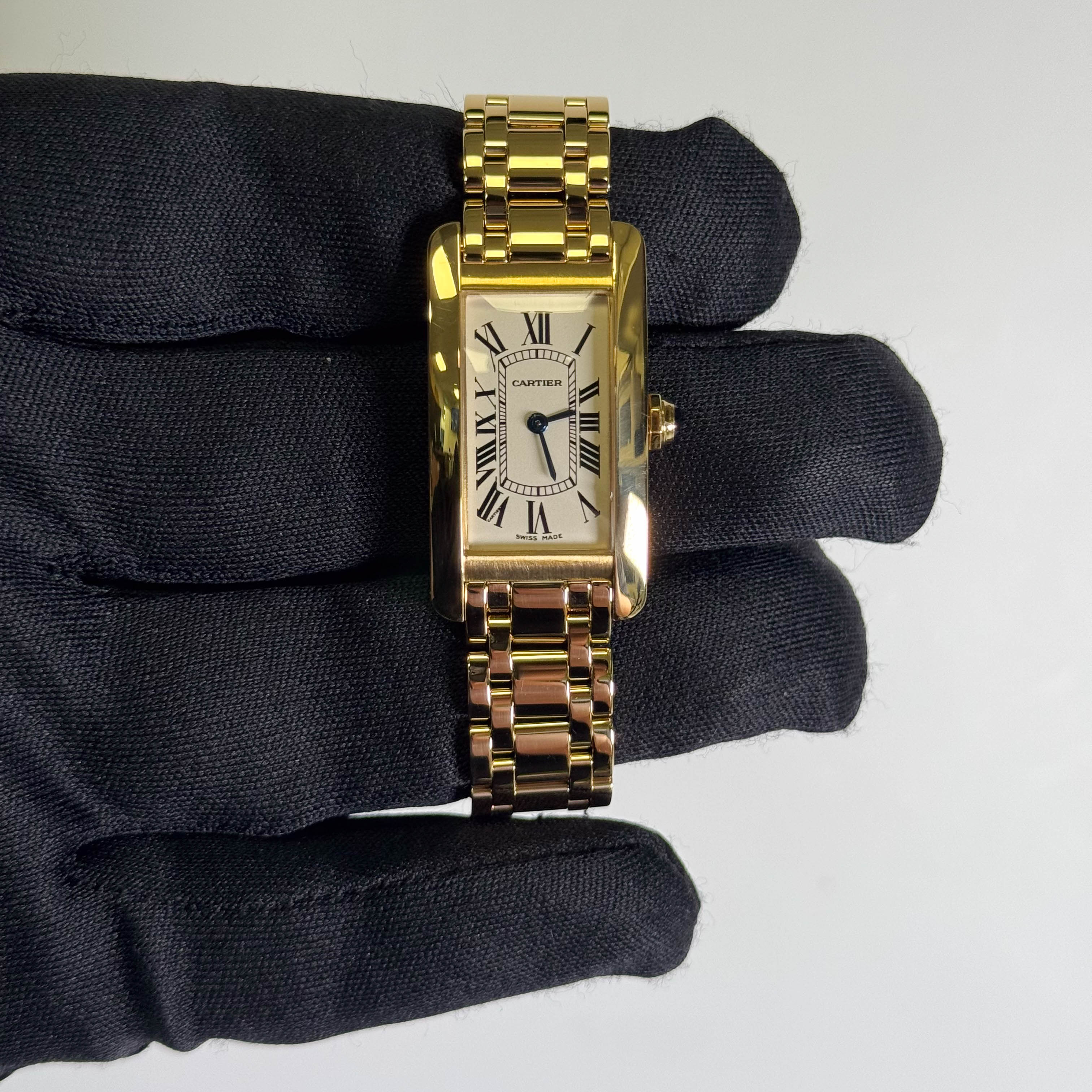 Cartier Tank 19mm White Dial Watch Ref# W26015K2