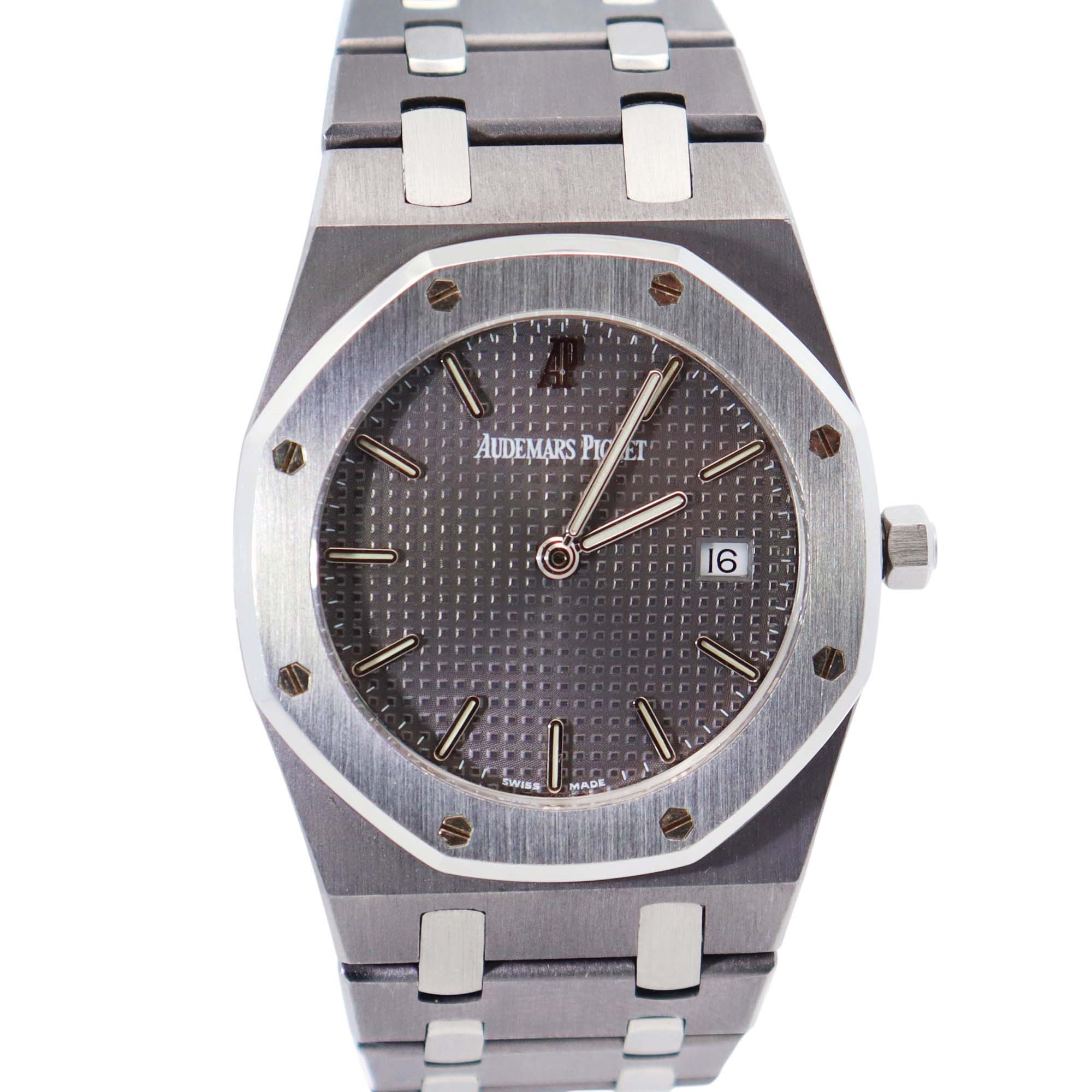 Audemars Piguet Royal Oak 33mm Grey Dial Watch Ref# 56175TT.O.0789TT.01 - Happy Jewelers Fine Jewelry Lifetime Warranty
