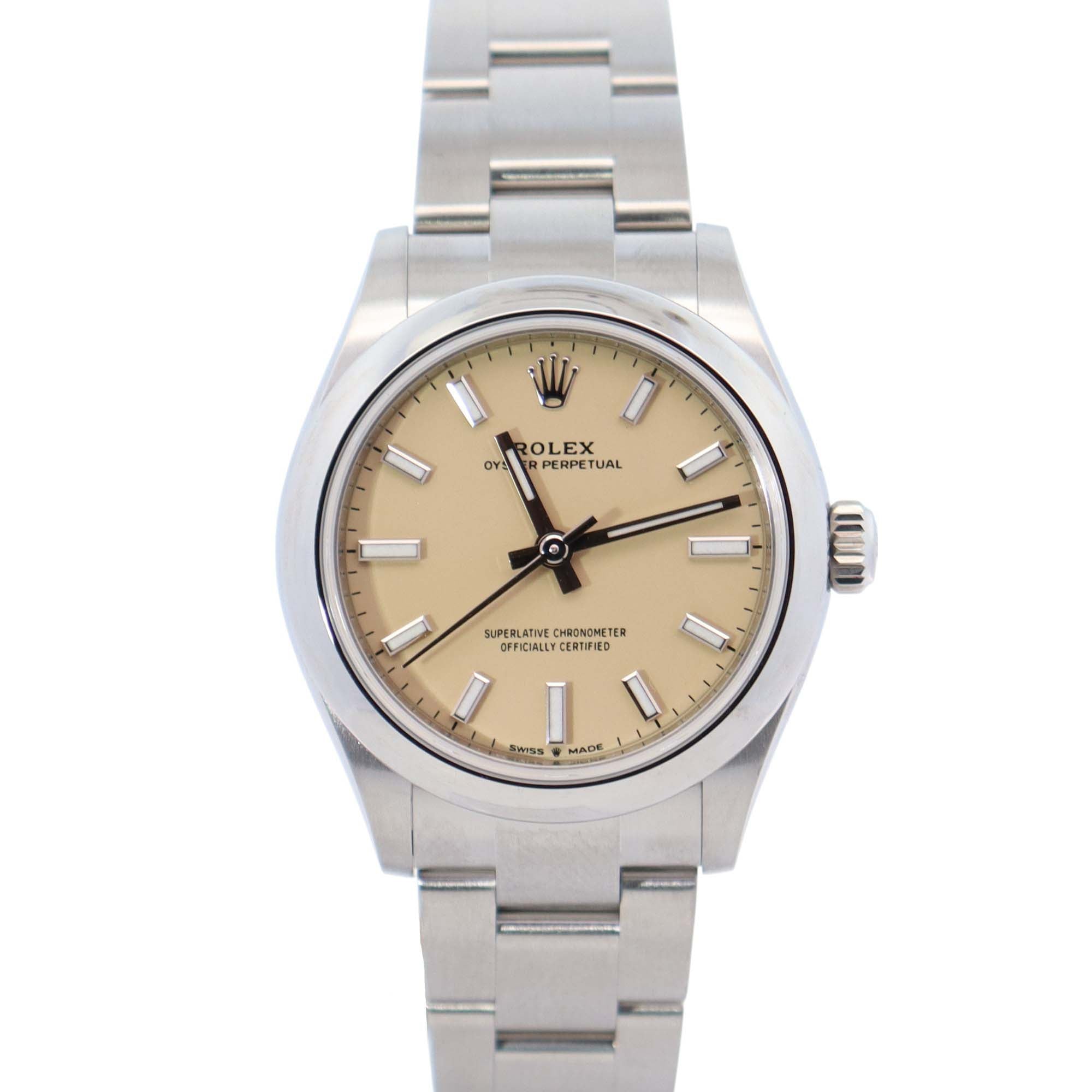 Rolex Oyster Perpetual 31mm Beige Dial Watch Ref# 277200 – Happy