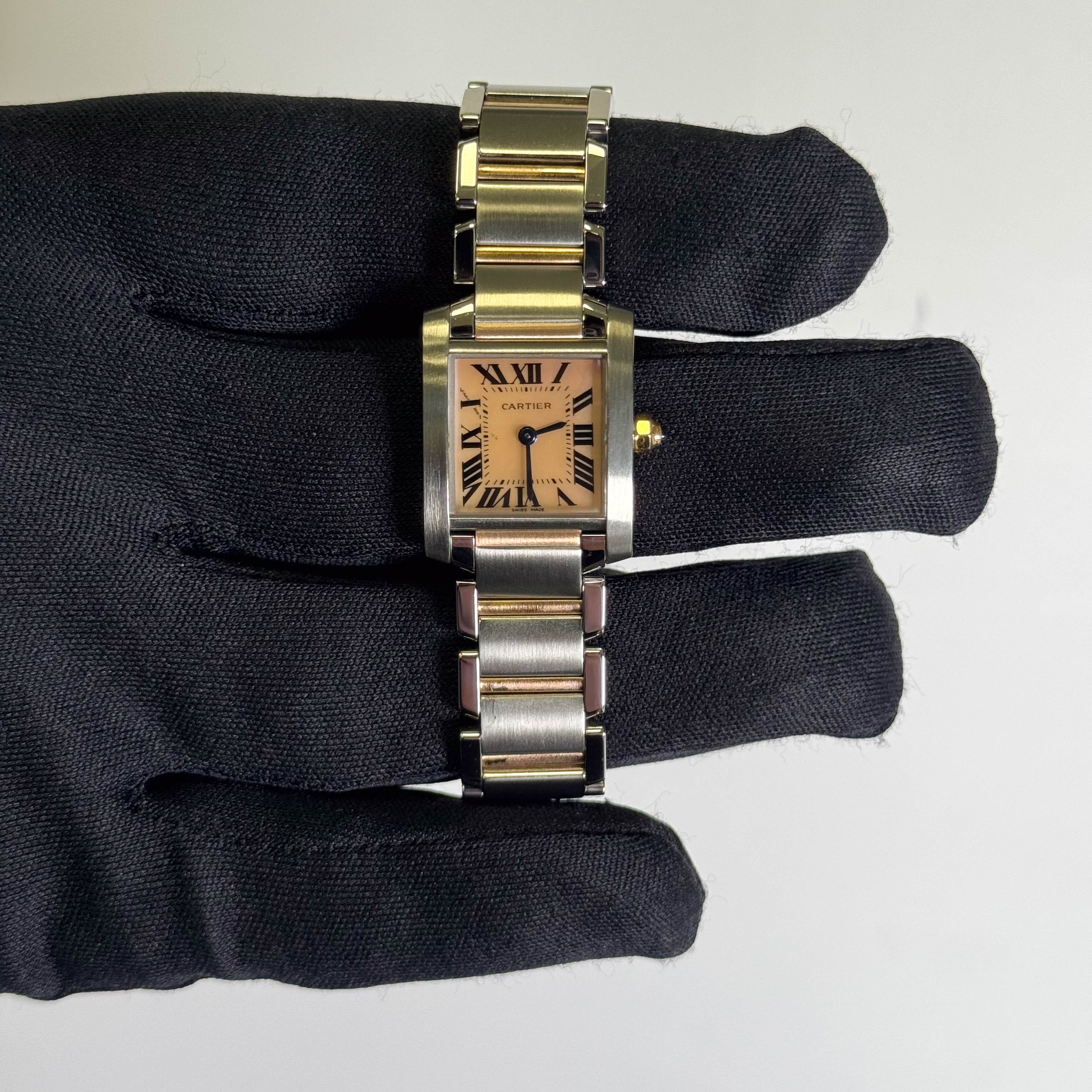 Cartier Tank 20mm Pink Dial Watch Ref# W51027Q4