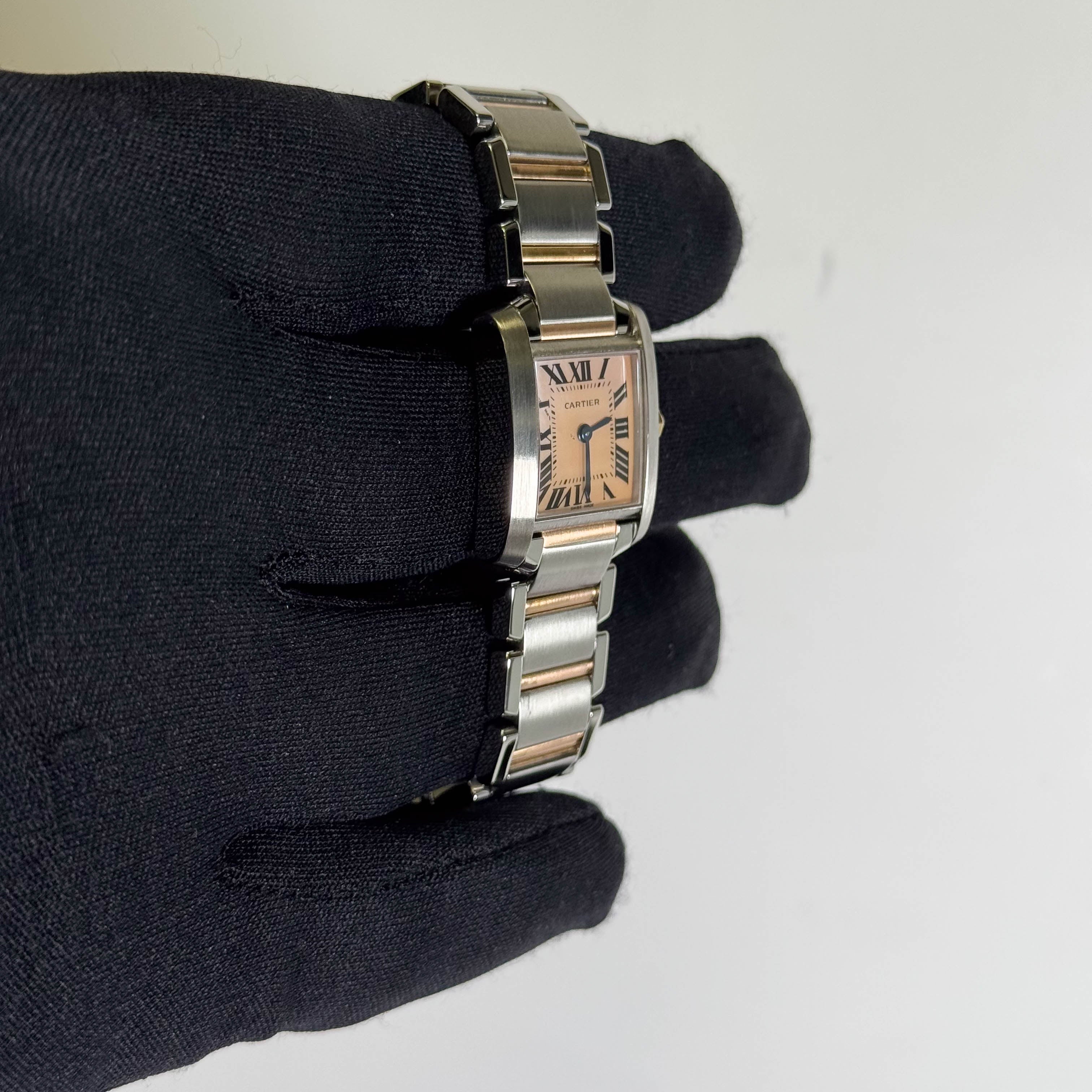 Cartier Tank 20mm Pink Dial Watch Ref# W51027Q4