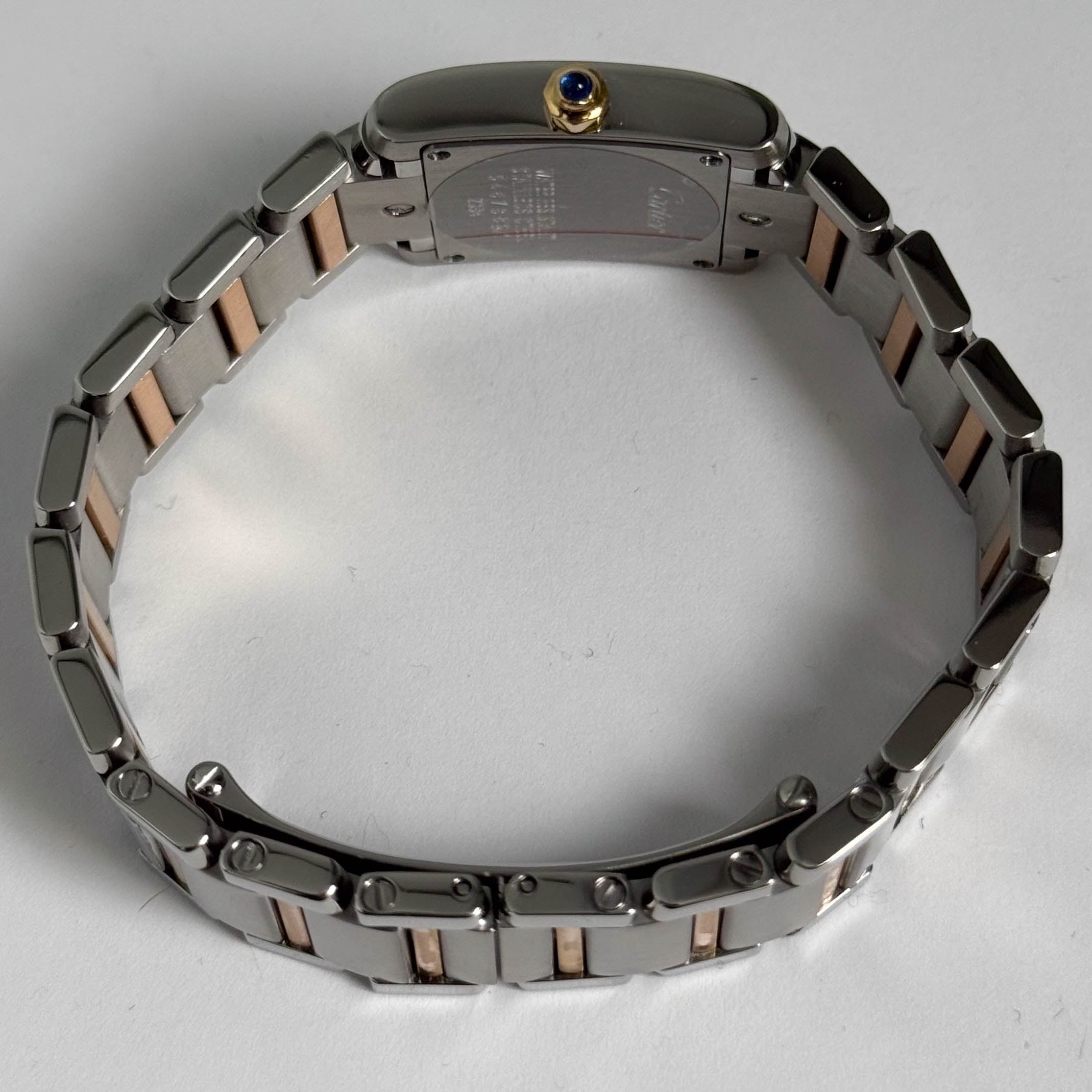 Cartier Tank 20mm Pink Dial Watch Ref# W51027Q4