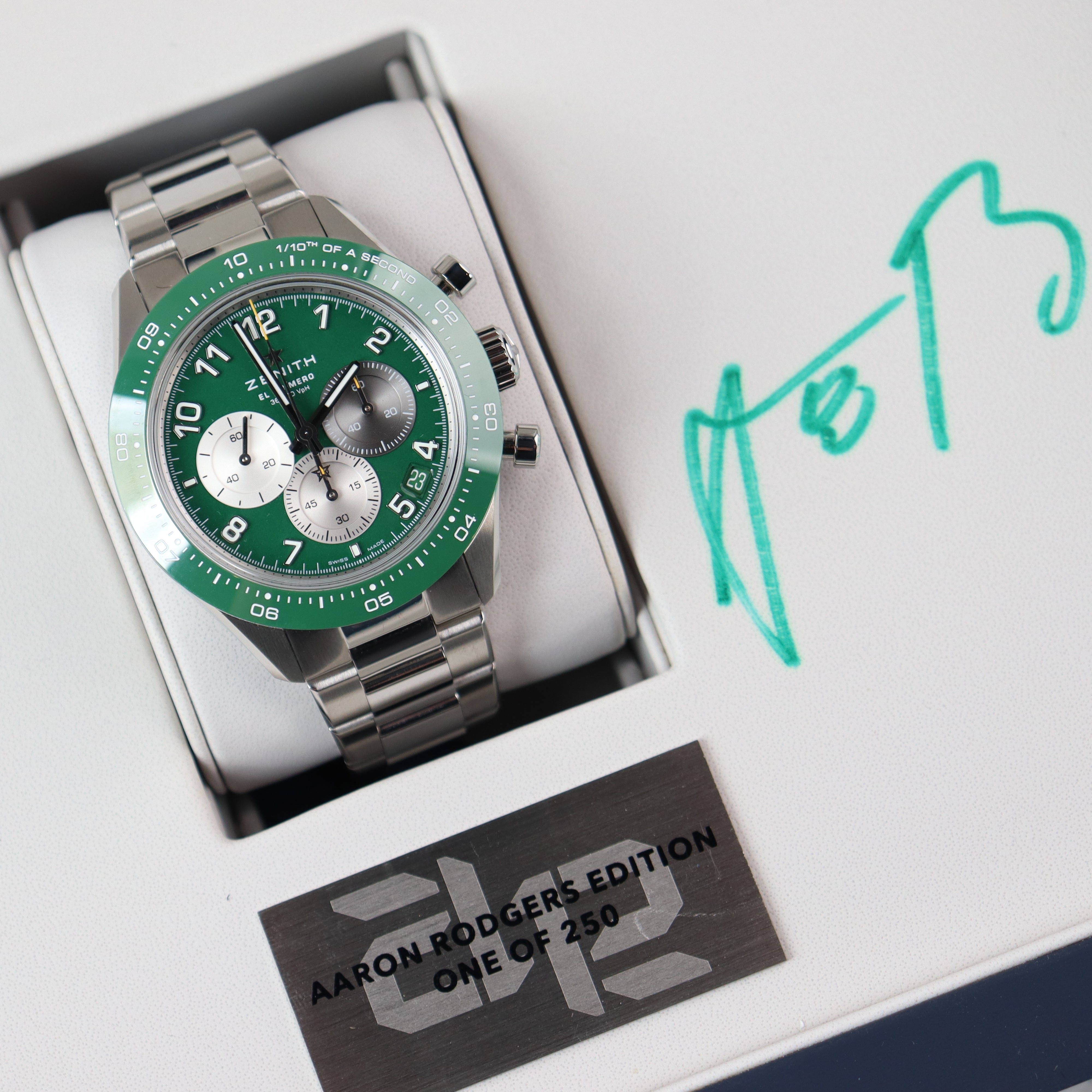 Zenith Choronomaster 41mm Green Dial Watch Ref# 03.3117.3600/56.M3100 - Happy Jewelers Fine Jewelry Lifetime Warranty