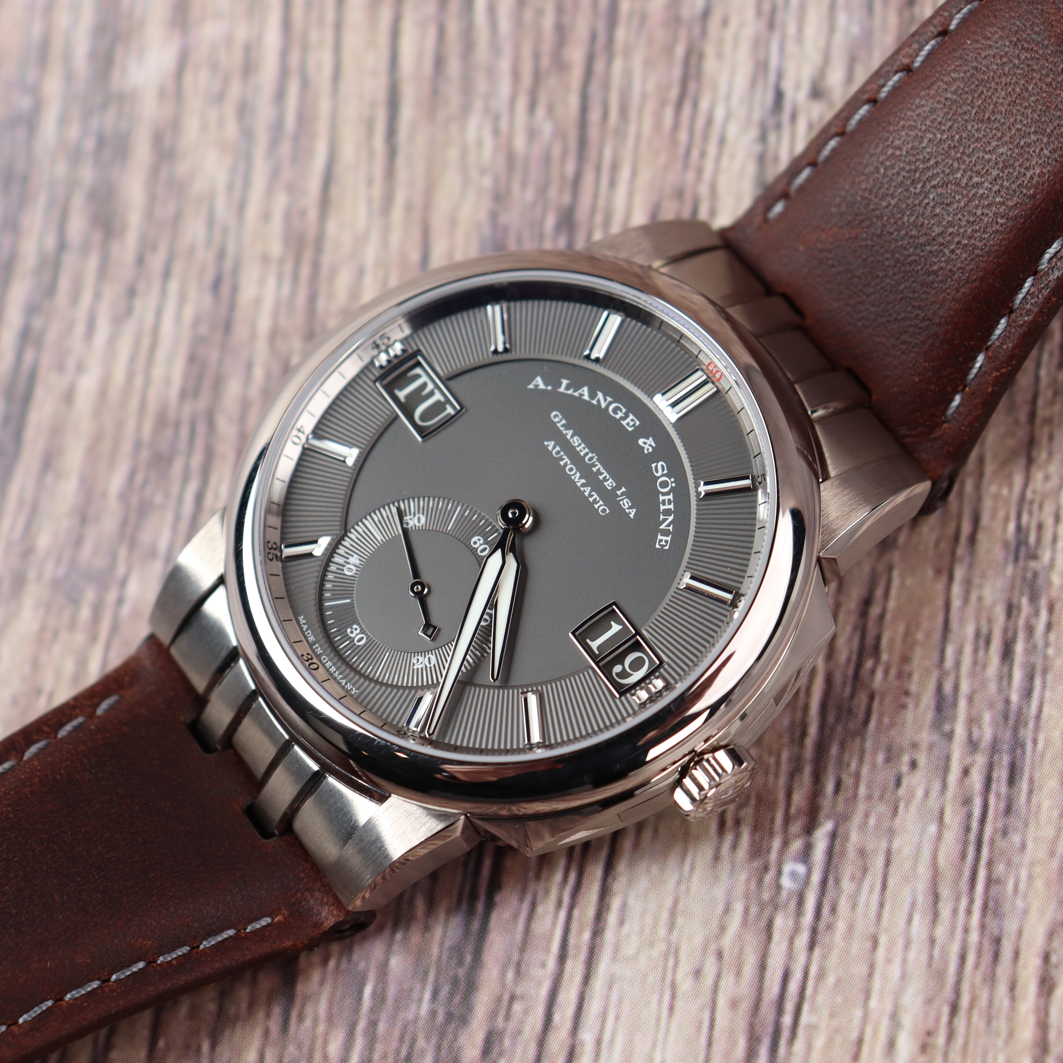 A. Lange & Sohne Odysseus 40.5mm Grey Dial Watch Ref# 363.068 - Happy Jewelers Fine Jewelry Lifetime Warranty