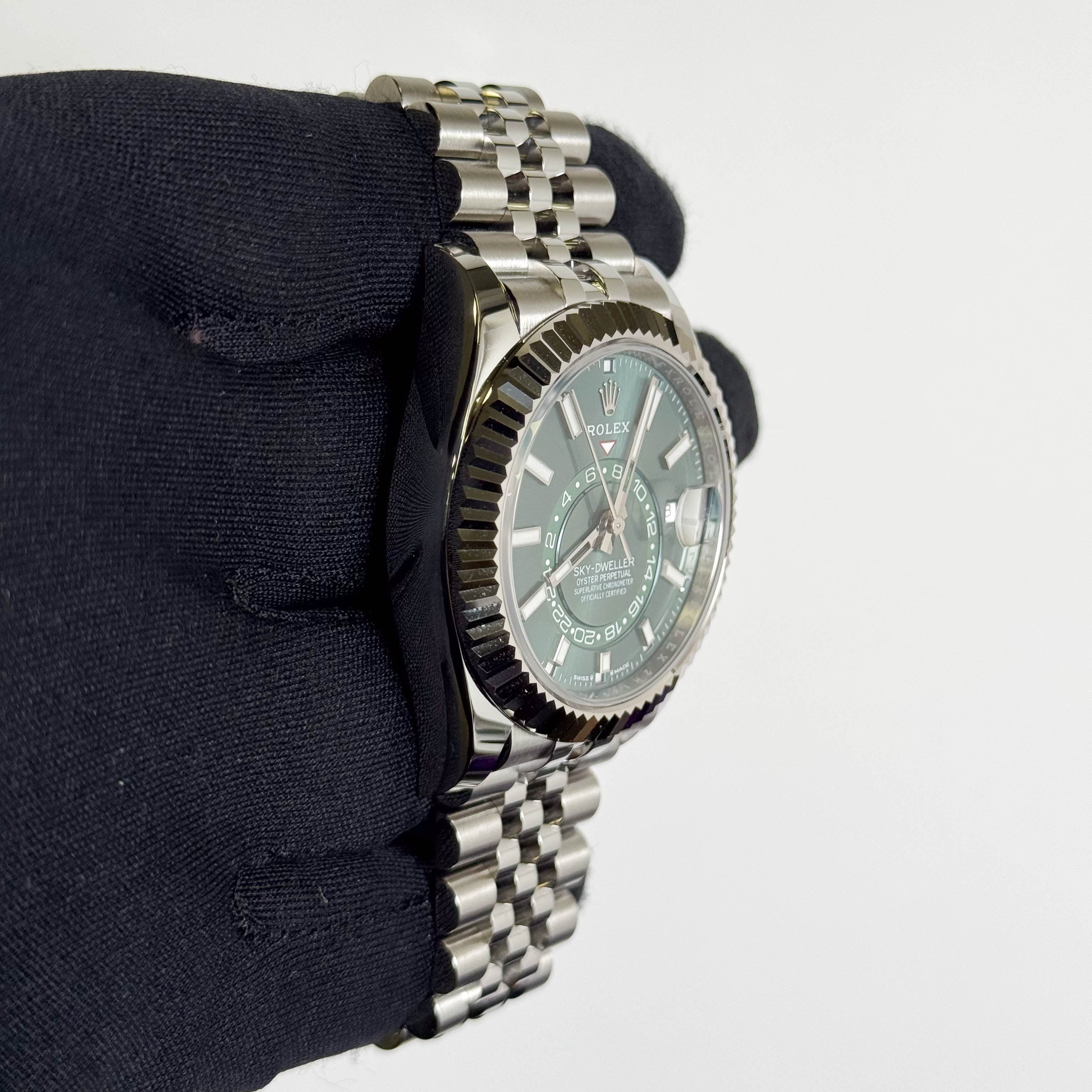 Rolex Sky-Dweller 42mm Green Dial Watch Ref# 336934 - Happy Jewelers Fine Jewelry Lifetime Warranty