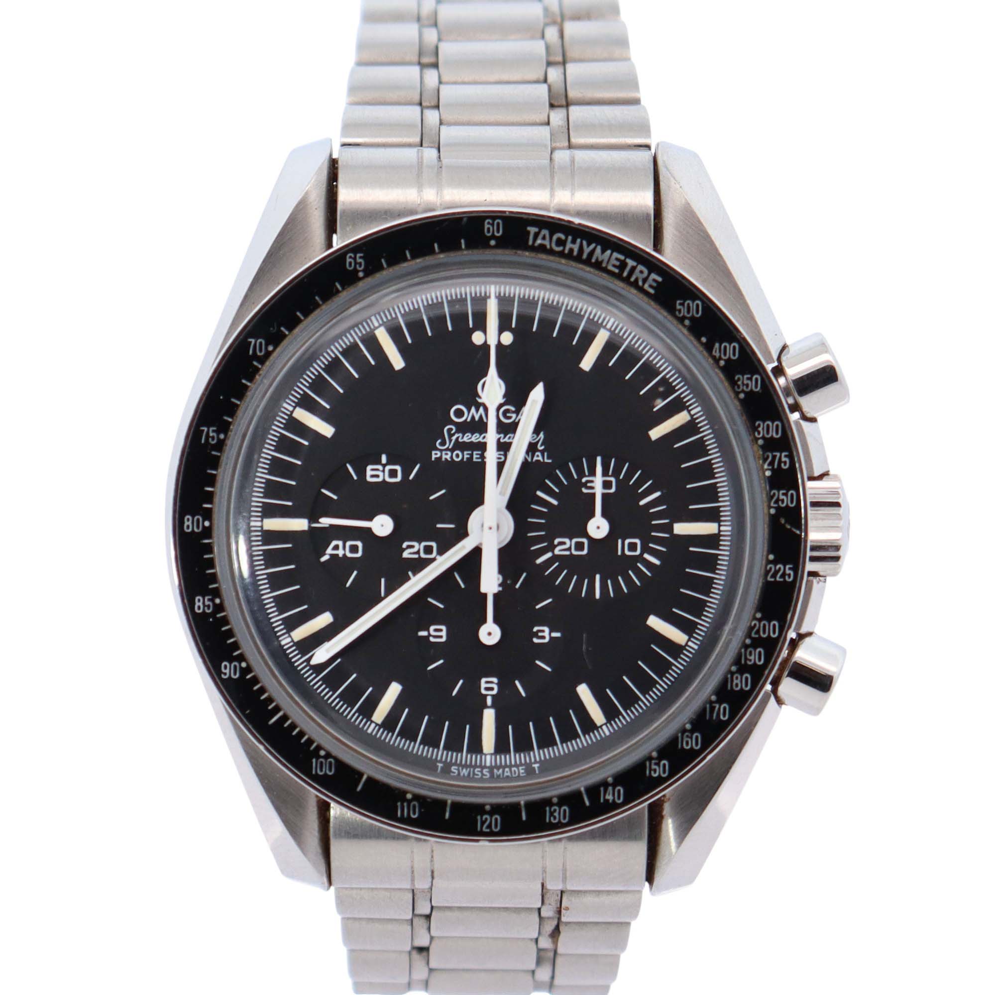 Omega Speedmaster 42mm Black Dial Watch Ref# 145.022 - Happy Jewelers Fine Jewelry Lifetime Warranty