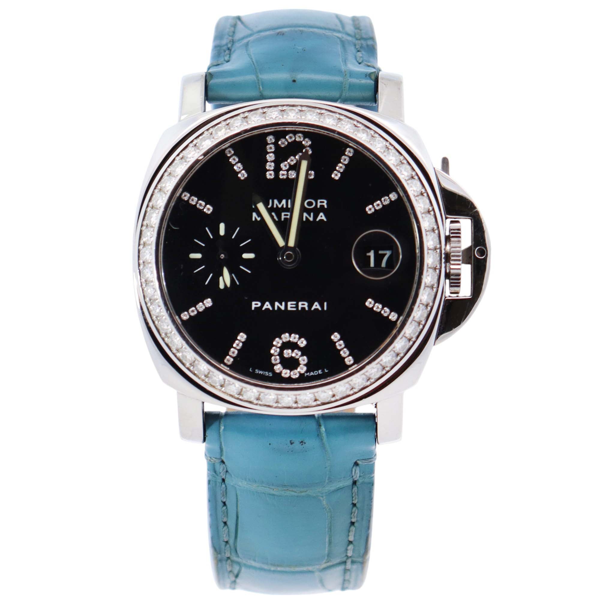 Panerai Luminor 40mm Black Dial Watch Ref# PAM00129 - Happy Jewelers Fine Jewelry Lifetime Warranty