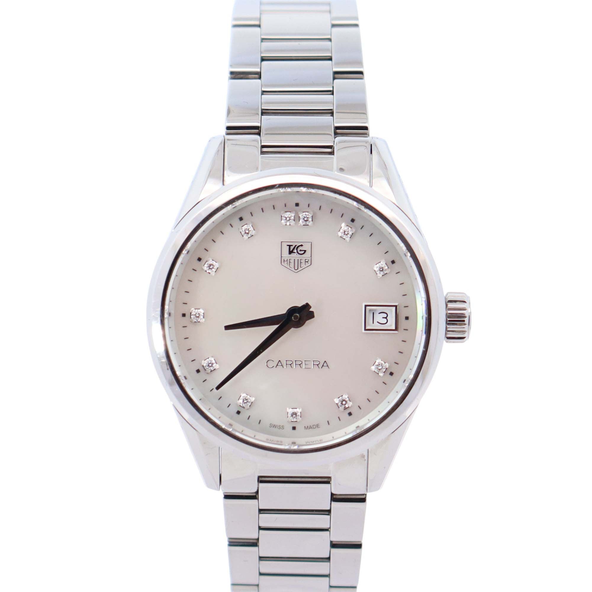 Tag Heuer Carrera 32mm MOP Dial Watch Ref# WAR1314 - Happy Jewelers Fine Jewelry Lifetime Warranty