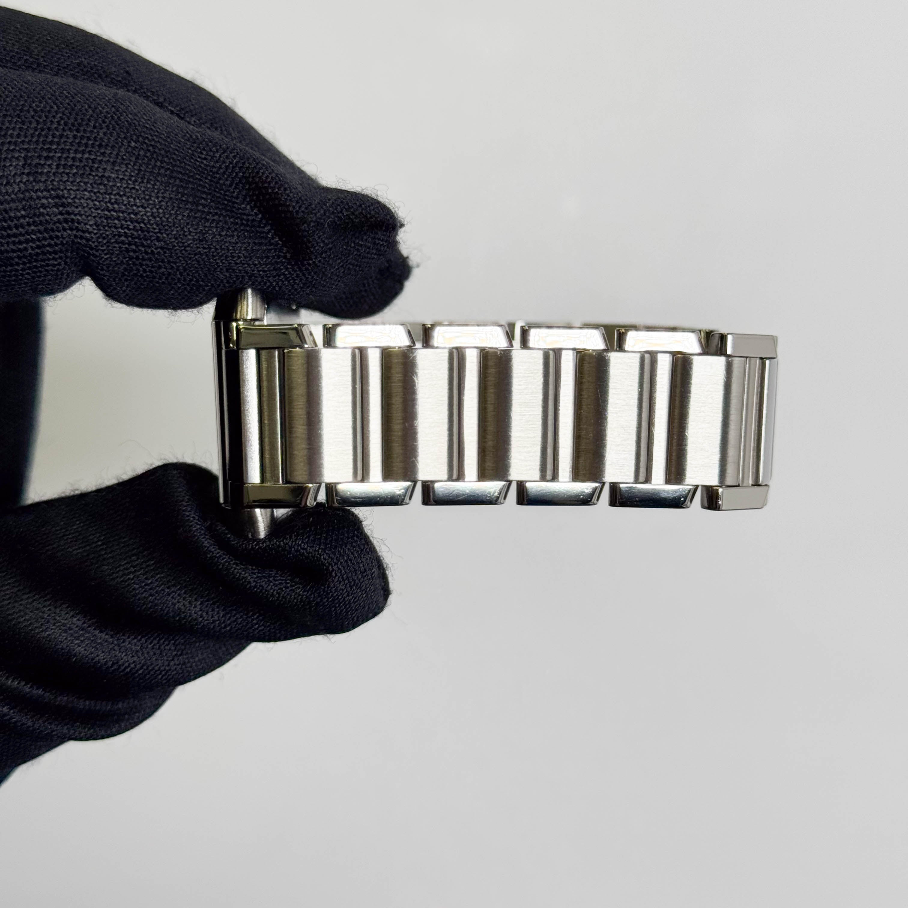 Cartier Tank Stainless Steel 25mm White/Ivory Dial Watch Ref# W51011Q3 - Happy Jewelers Fine Jewelry Lifetime Warranty