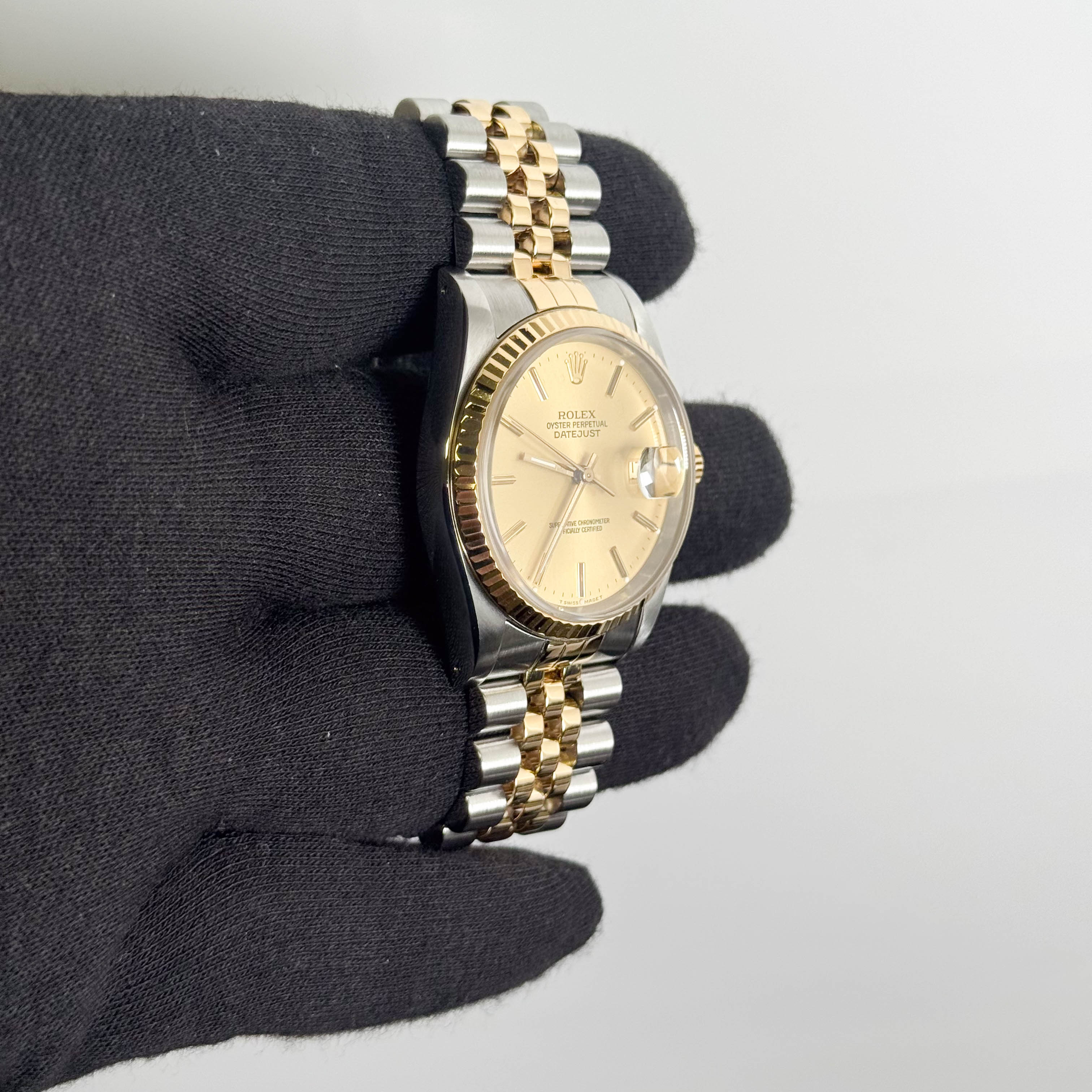 Rolex Datejust 36mm Champagne Dial Watch Ref# 16233