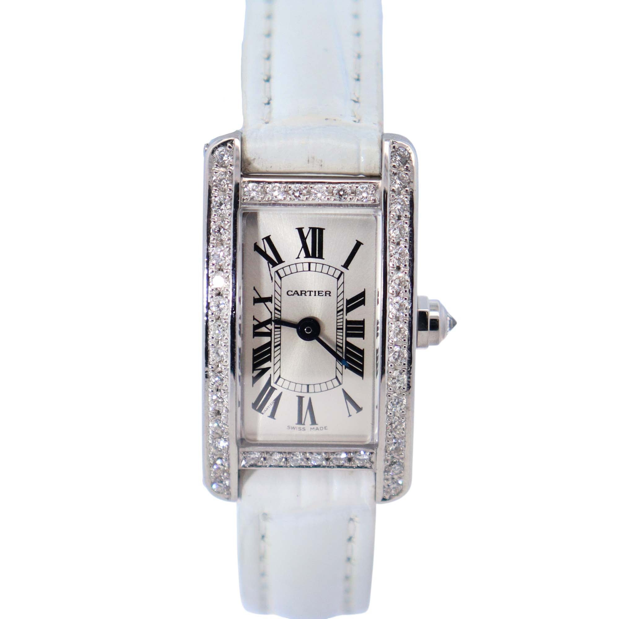 Cartier Tank 15.5mm White Dial Watch Ref# WSTA0032 - Happy Jewelers Fine Jewelry Lifetime Warranty