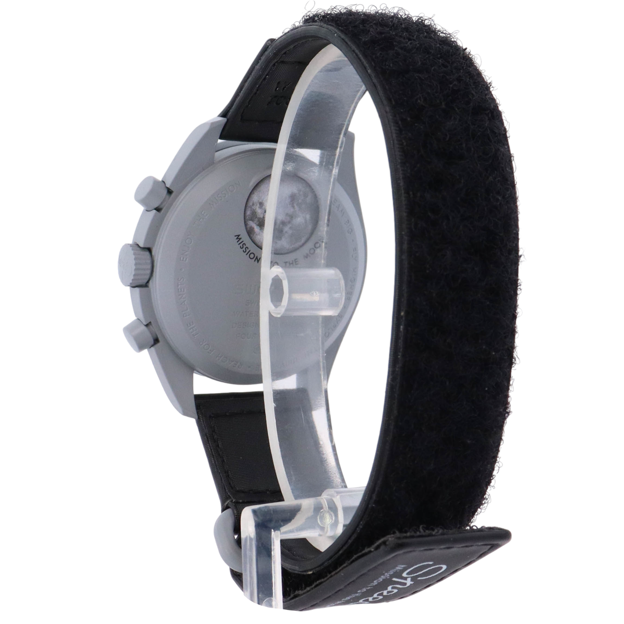 Omega x Swatch Moonswatch "Mission to the Moon" 42mm Bioceramic Black Chronograph Dial Watch Reference# SO33M100 - Happy Jewelers Fine Jewelry Lifetime Warranty