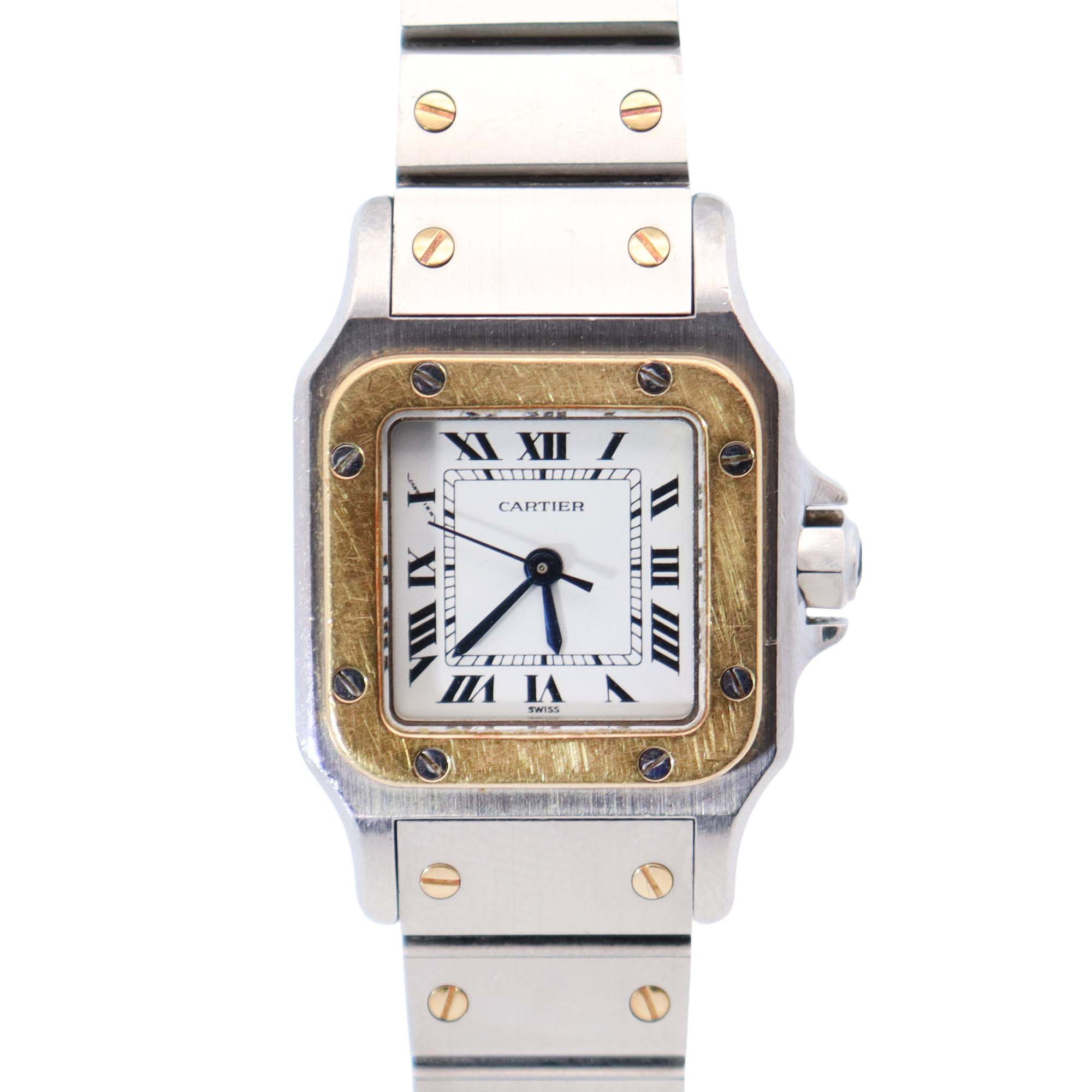 Cartier Santos 24mm White Dial Watch Ref# 0902 - Happy Jewelers Fine Jewelry Lifetime Warranty