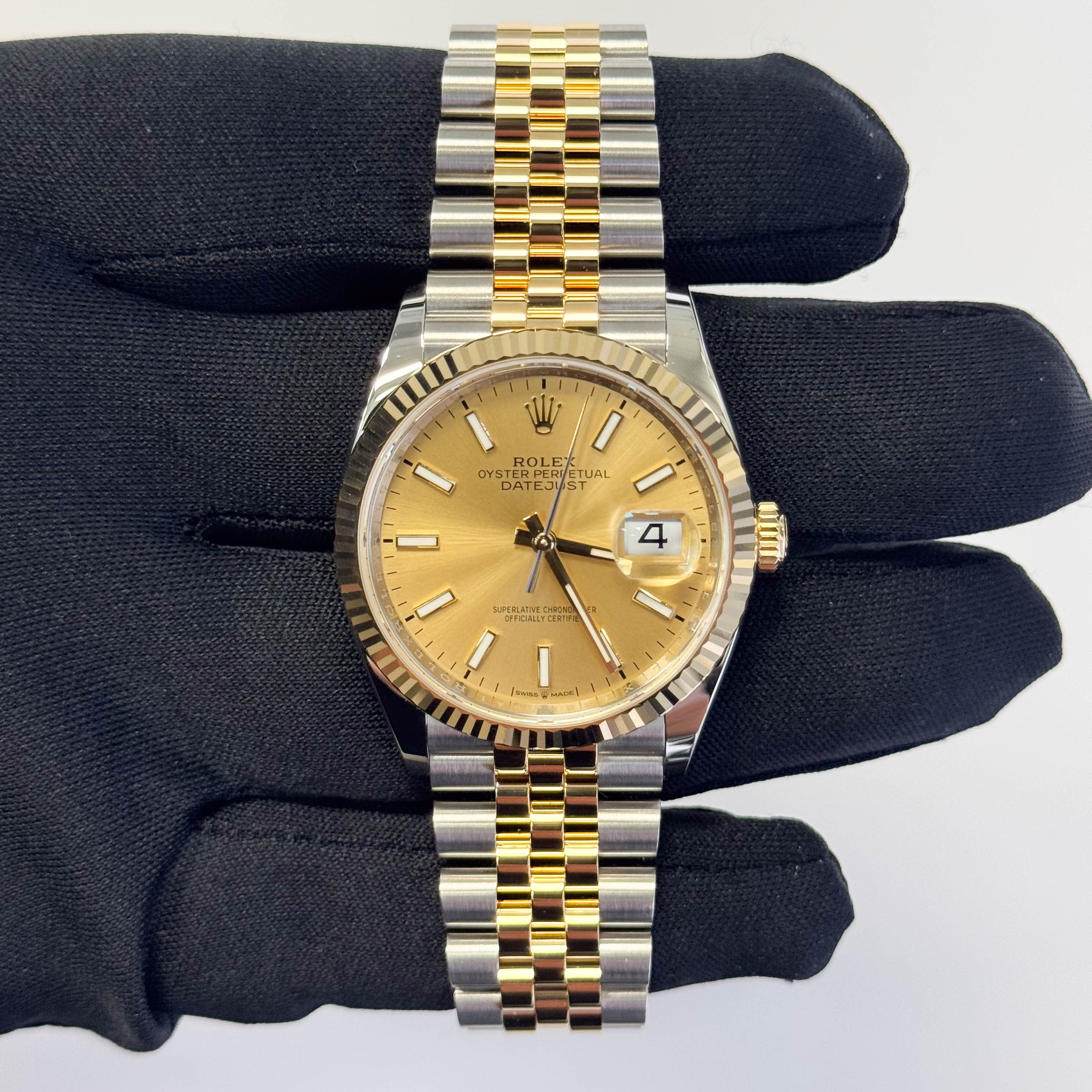 Rolex Datejust 36mm Champagne Dial Watch Ref# 126233
