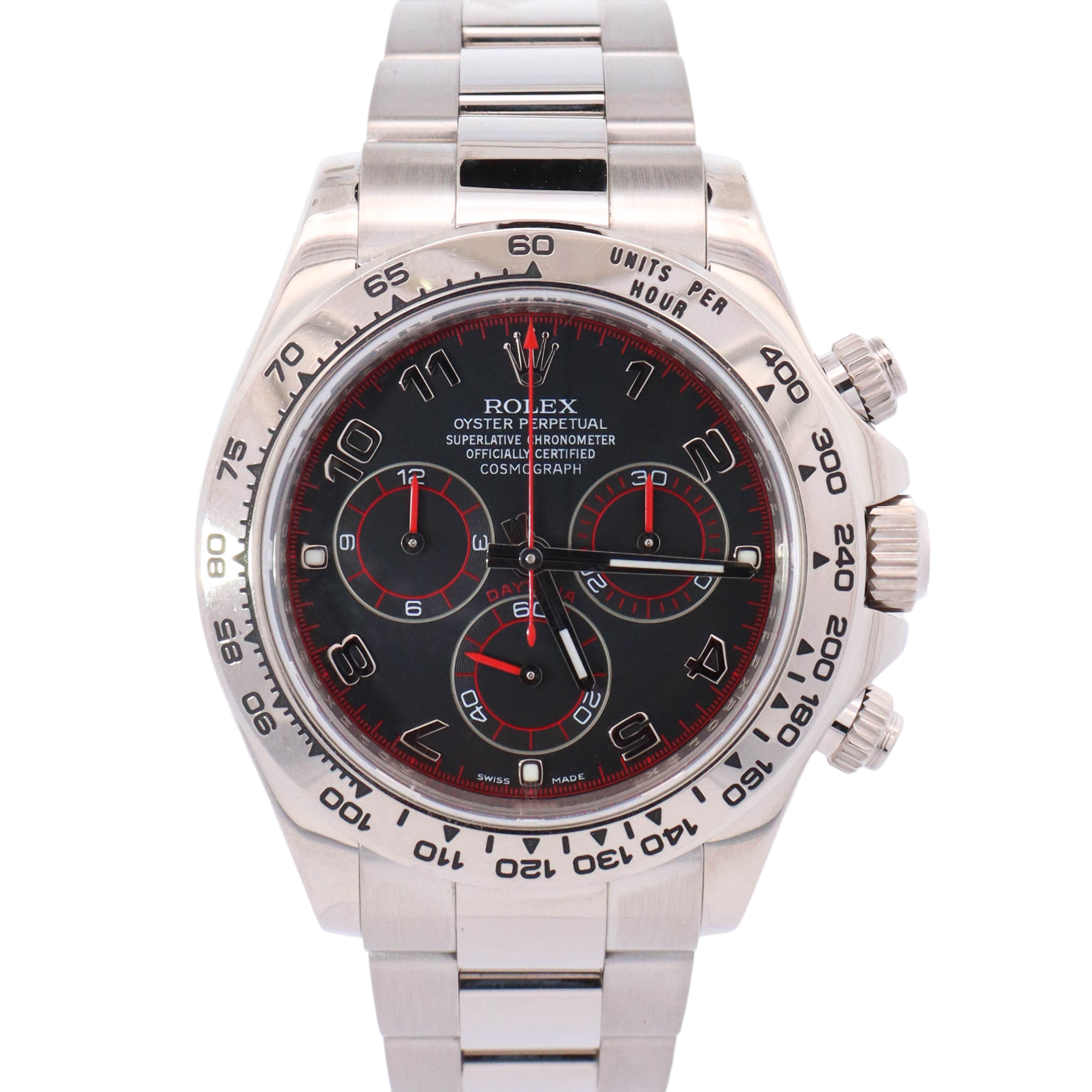 Rolex Daytona 40mm White Gold Black Arabic Racing Chronograph Dial Watch Reference# 116509 - Happy Jewelers Fine Jewelry Lifetime Warranty