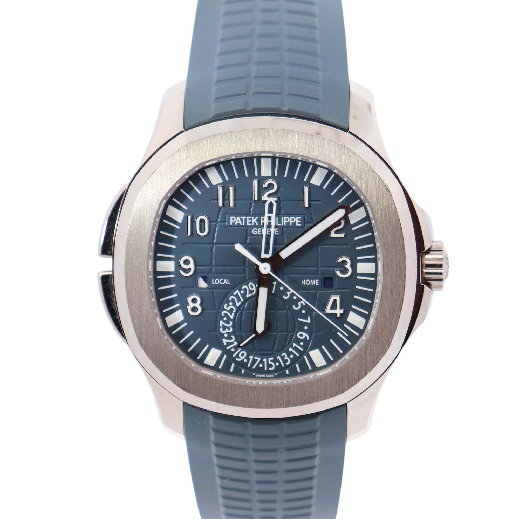 Patek Philippe Aquanaut 38.8mm Blue Dial Watch Ref# 5164G-001 - Happy Jewelers Fine Jewelry Lifetime Warranty