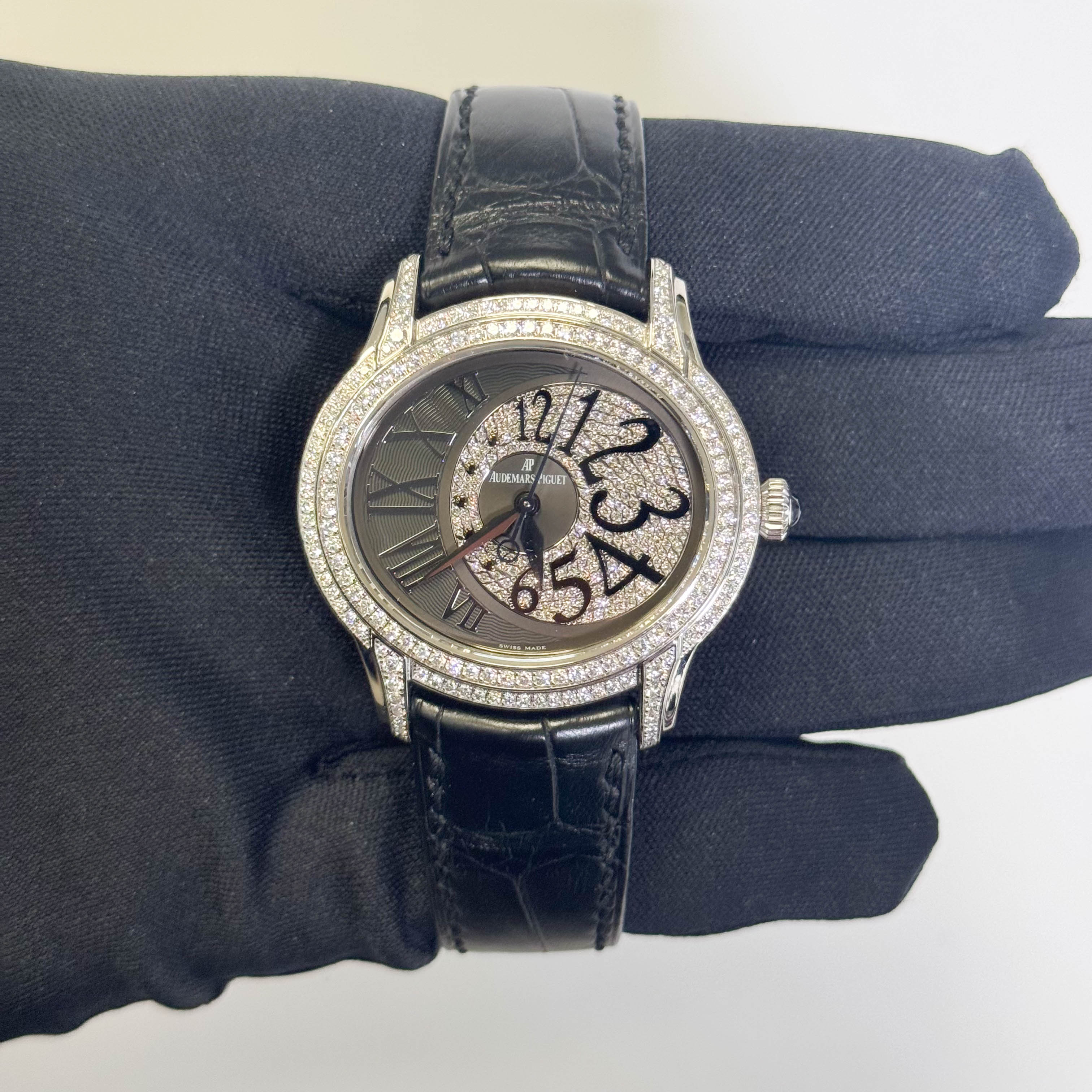 Audemars Piguet Millenary Siver Dial 39.5mm X 35.5mm Watch Ref 77302BC.ZZ.D001CR.01