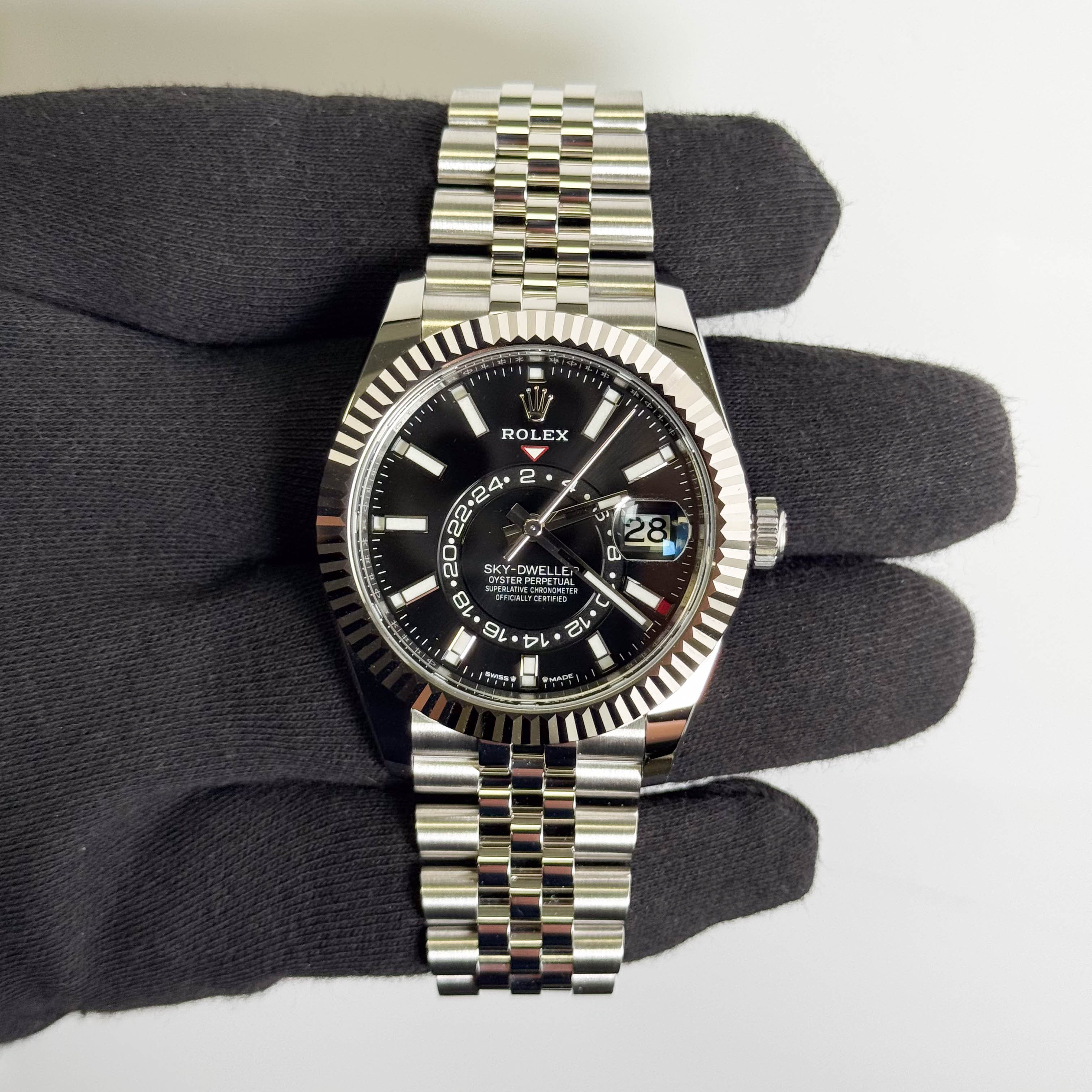Rolex Sky-Dweller 42mm Black Dial Watch Ref# 336934