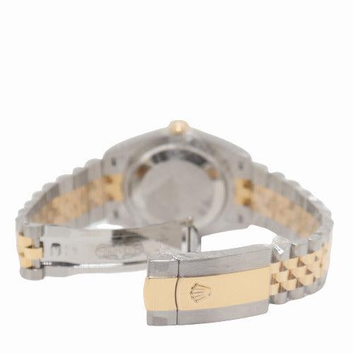 NEW! Rolex Datejust Two Tone Yellow Gold and Stainless Steel 36mm Champagne Palm Motif Stick Dial Watch Reference# 126233 - Happy Jewelers Fine Jewelry Lifetime Warranty