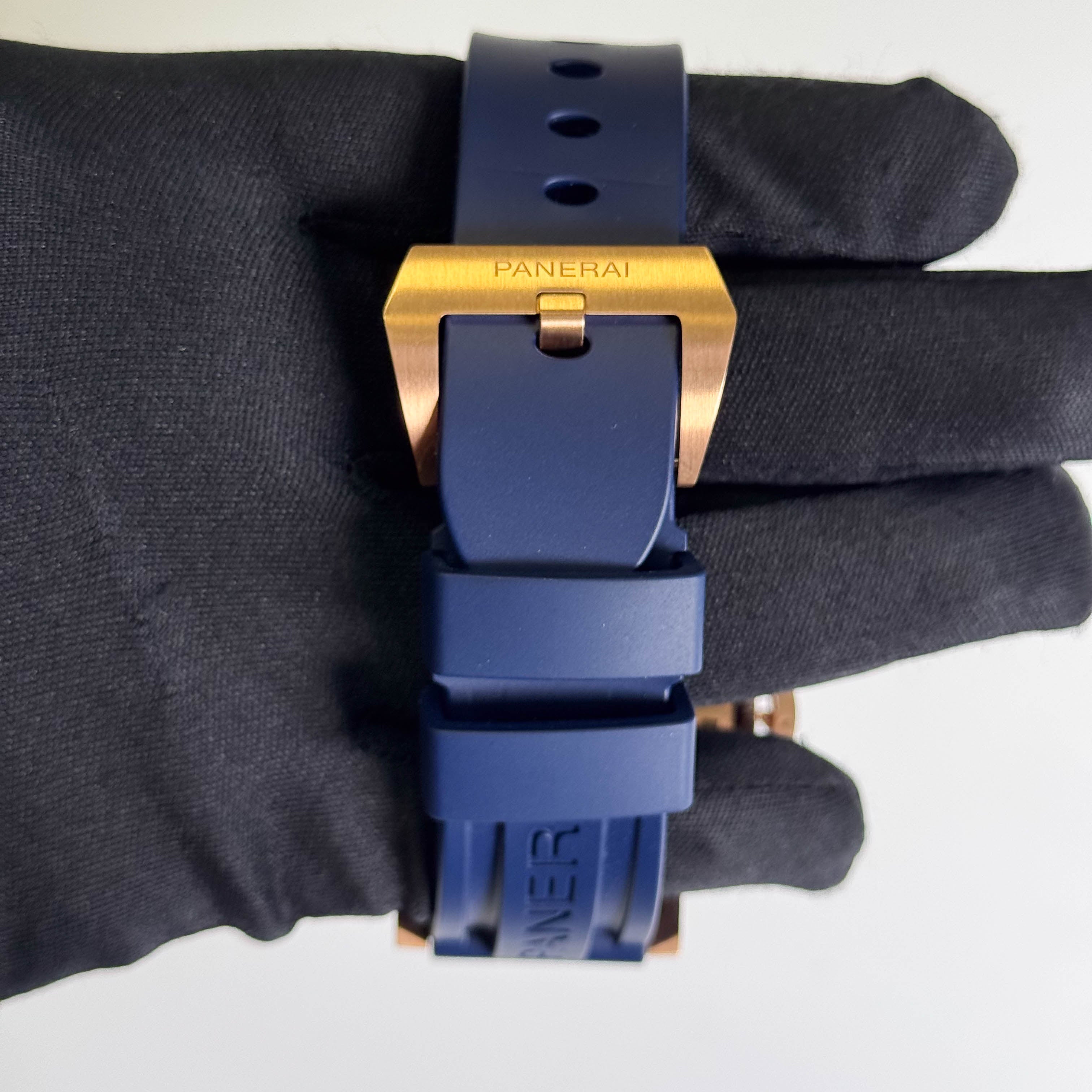 Panerai Luminor Marina Goldtech 44mm Blue Dial Watch Ref# PAM01112