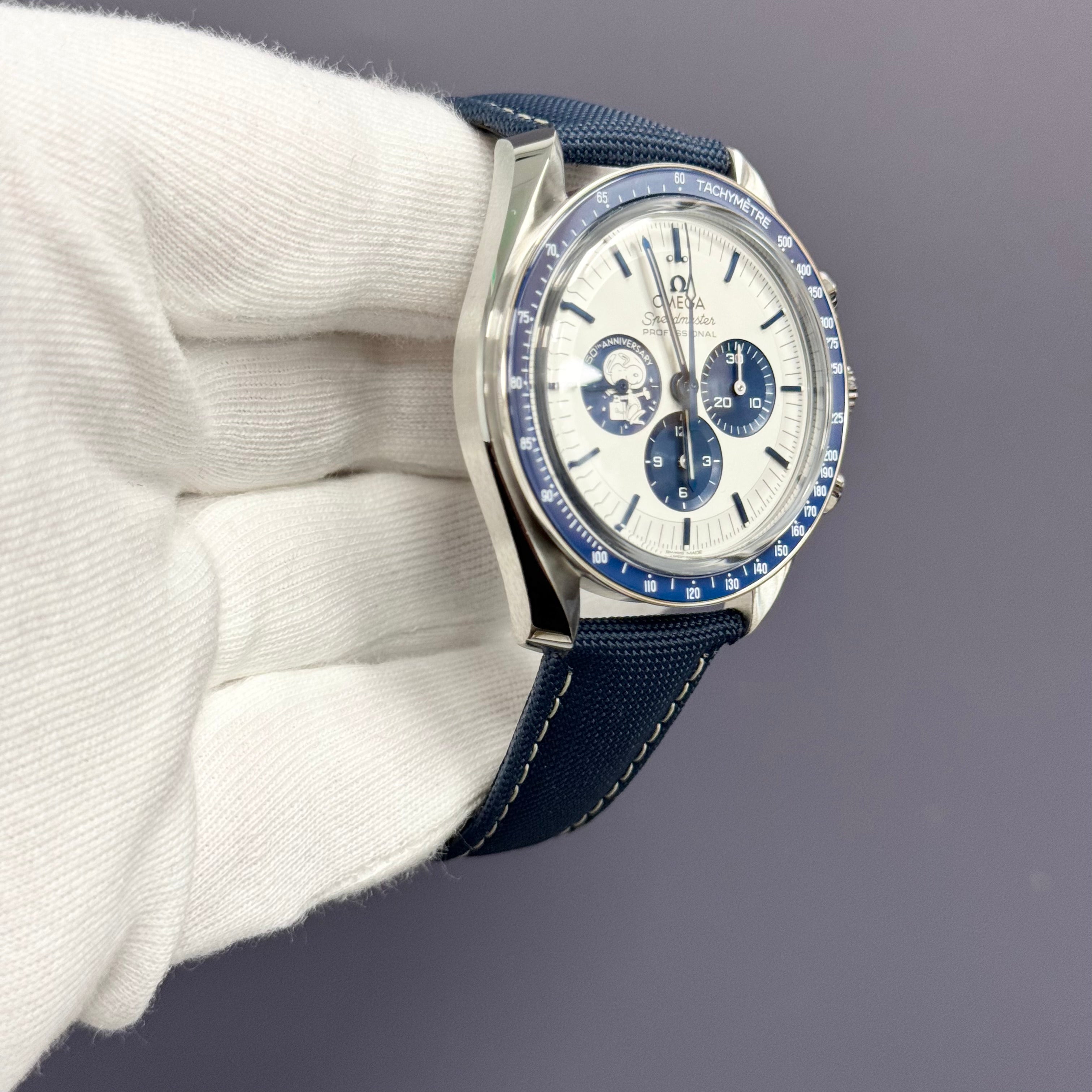 Omega Speedmaster "Silver Snoopy Award" 42mm White Dial Ref# 310.32.42.50.02.001 - Happy Jewelers Fine Jewelry Lifetime Warranty