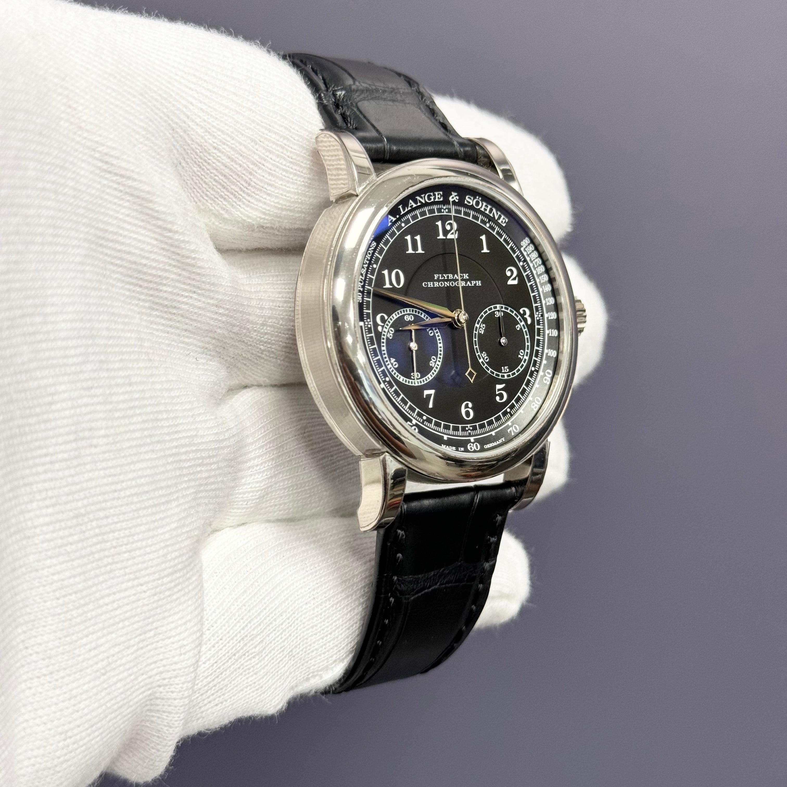 A. Lange & Sohne 1815 39.5mm Black Dial Watch Ref# 414.028 - Happy Jewelers Fine Jewelry Lifetime Warranty