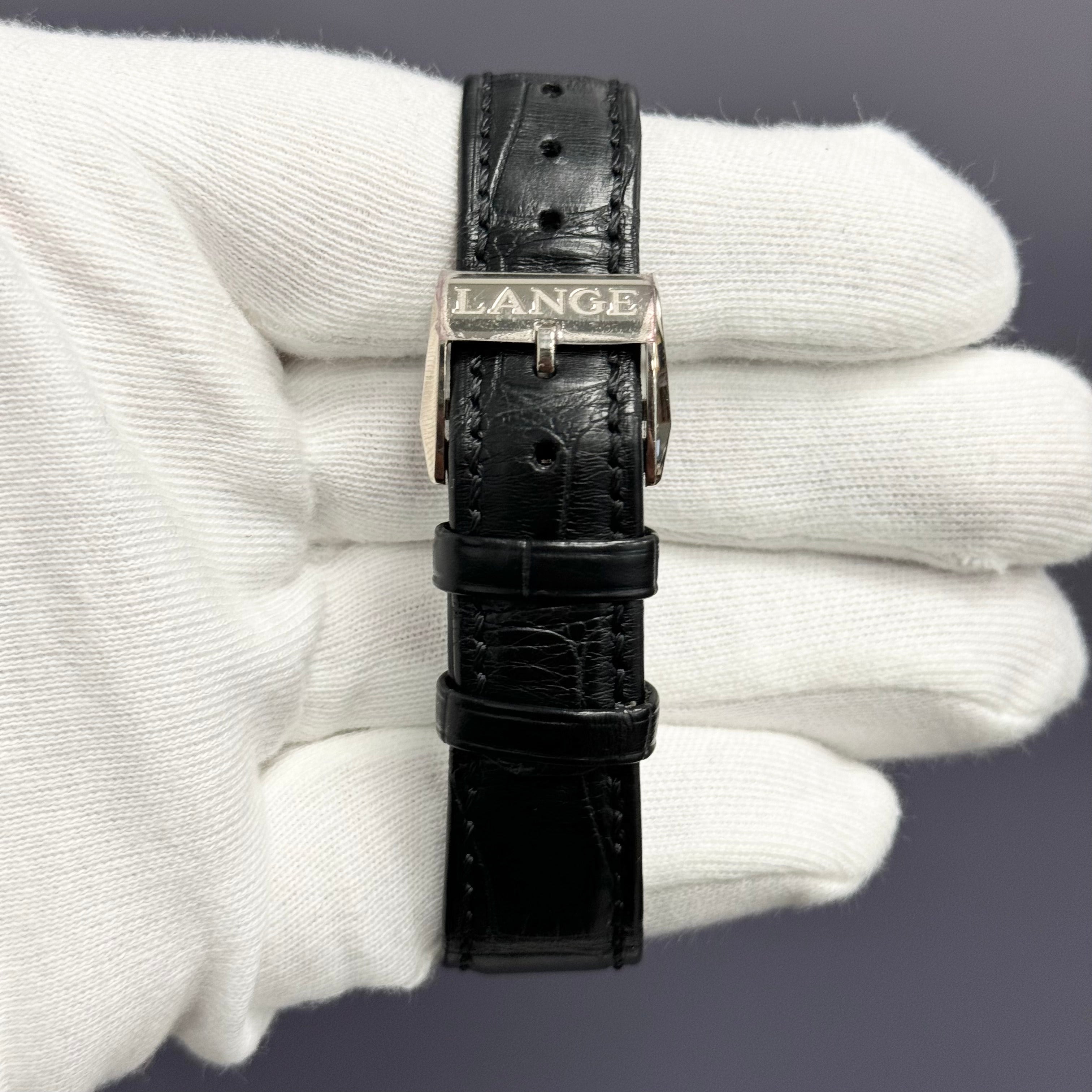 A. Lange & Sohne 1815 39.5mm Black Dial Watch Ref# 414.028 - Happy Jewelers Fine Jewelry Lifetime Warranty