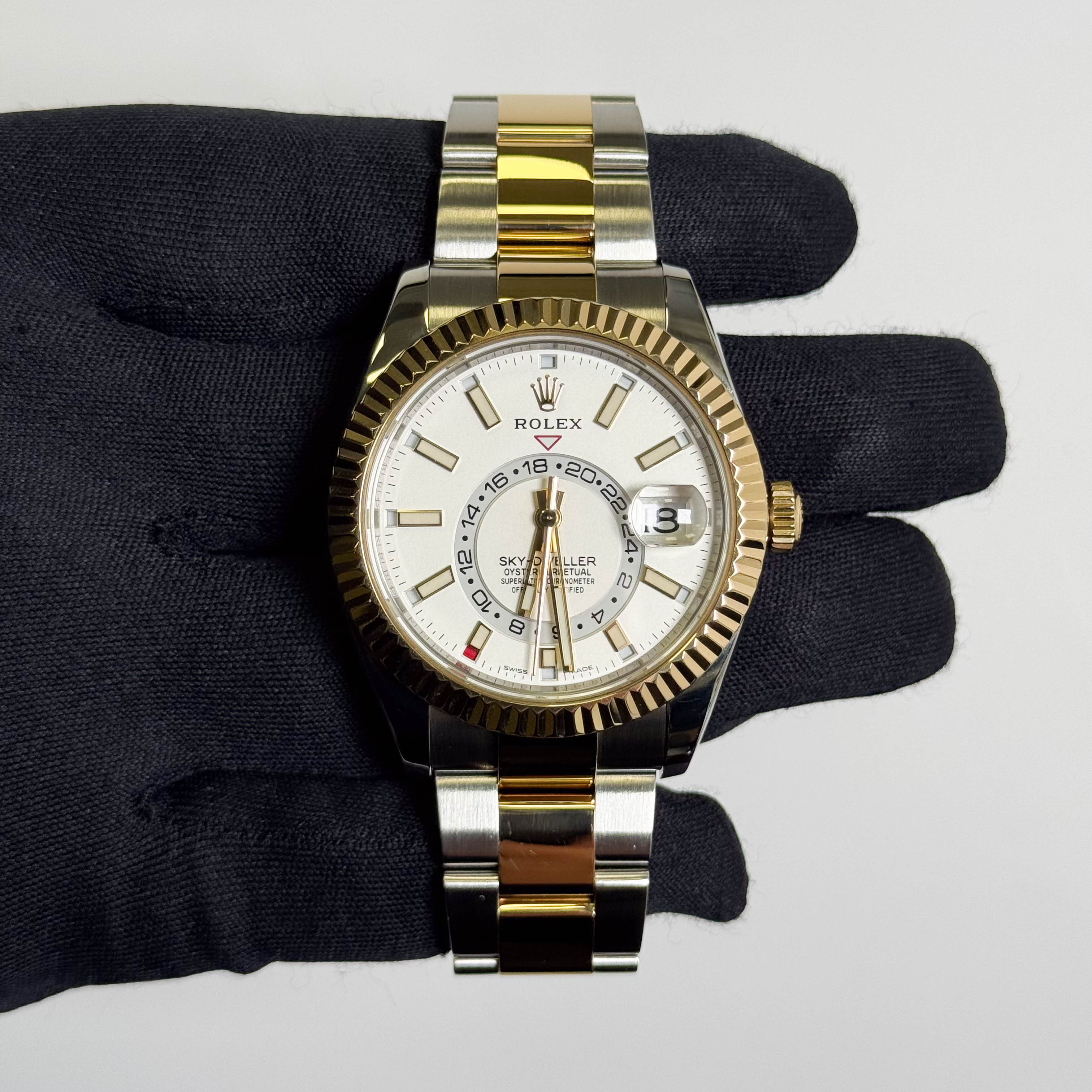 Rolex Sky-Dweller 42mm White Dial Watch Ref# 326933 - Happy Jewelers Fine Jewelry Lifetime Warranty