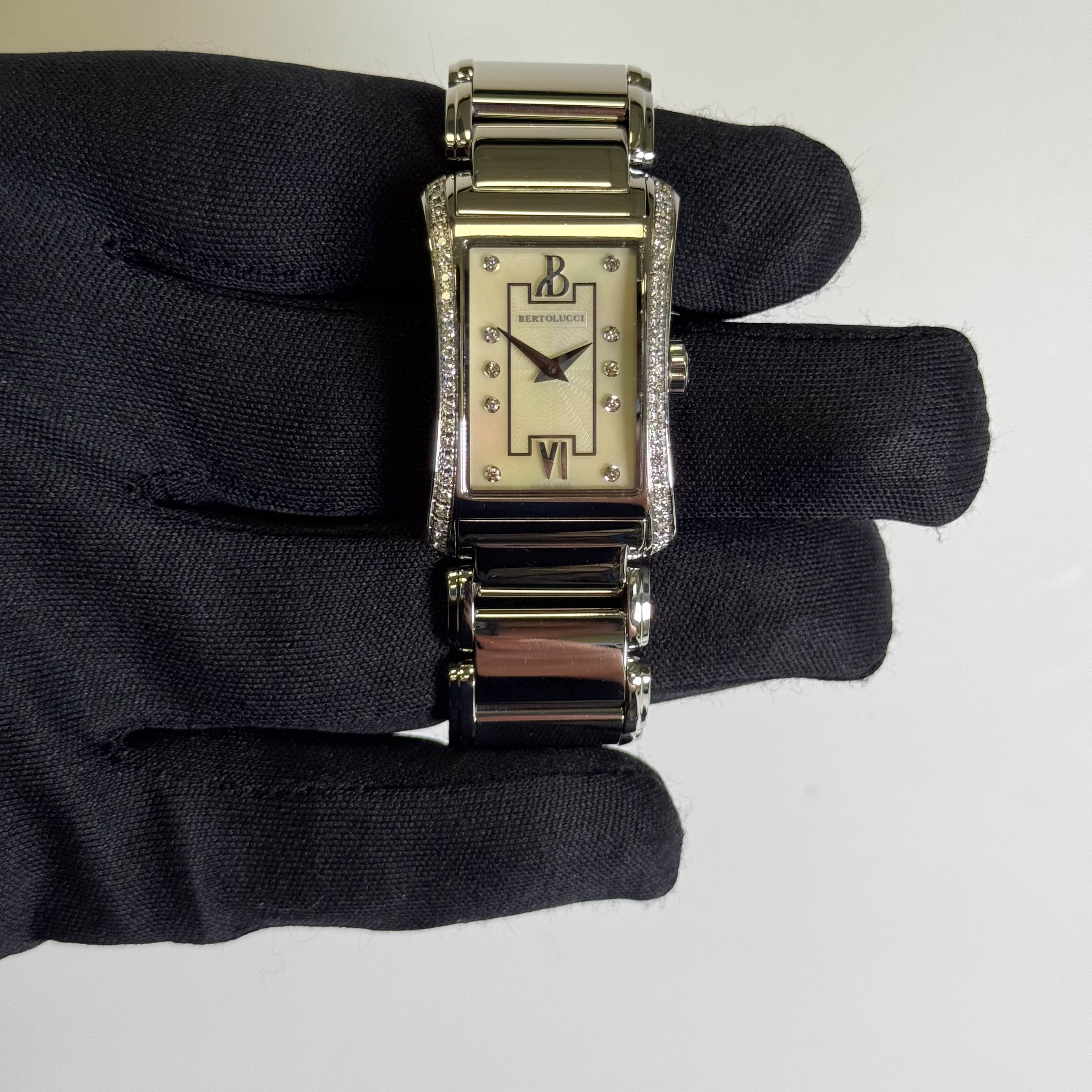 Bertolucci Fascio 37mm Stainless Steel MOP Dial Watch Reference # FASCIO