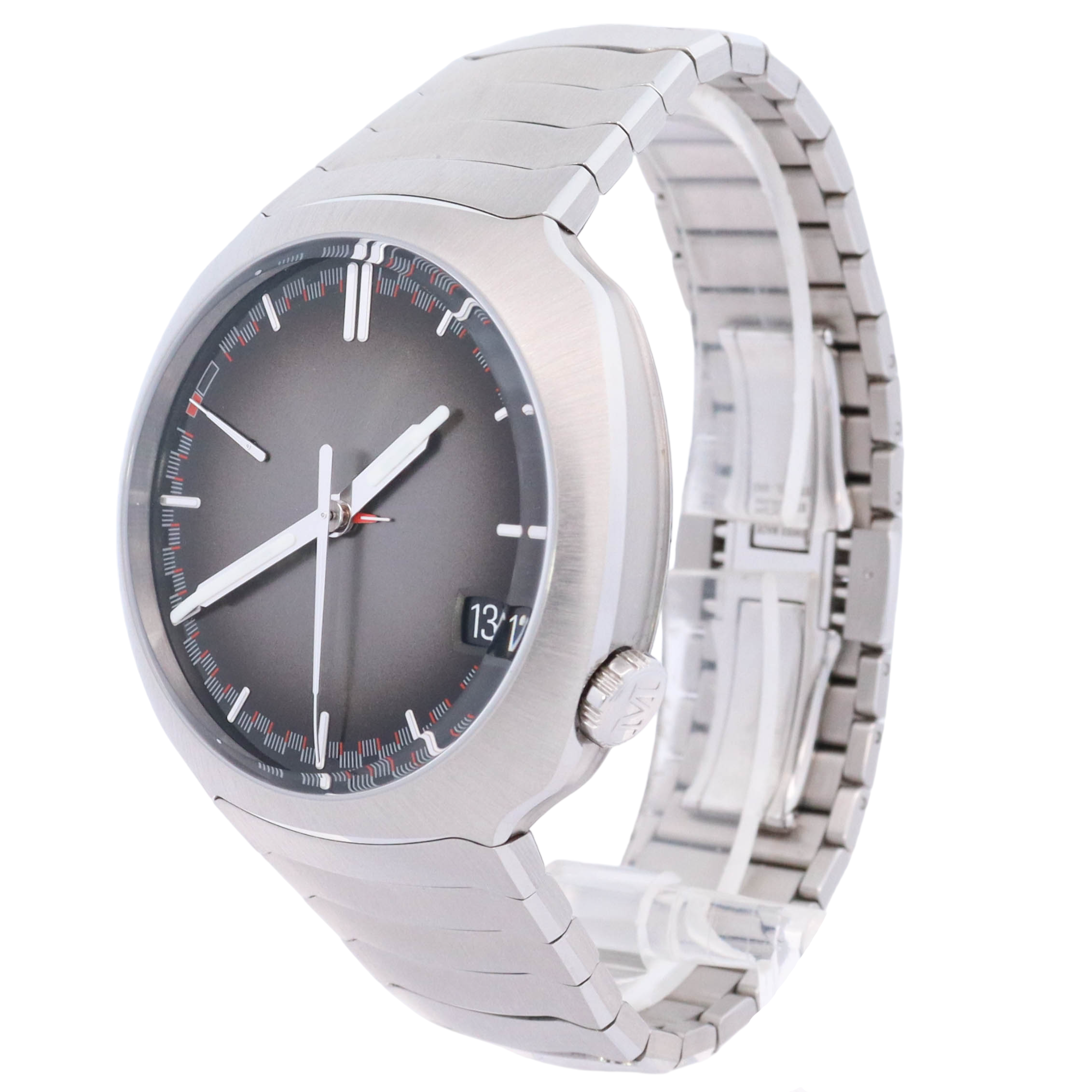 H. Moser & Cie Streamliner Perpetual Calendar 42.3mm Gray Sunburst Dial Watch Reference# 6812-1200 - Happy Jewelers Fine Jewelry Lifetime Warranty