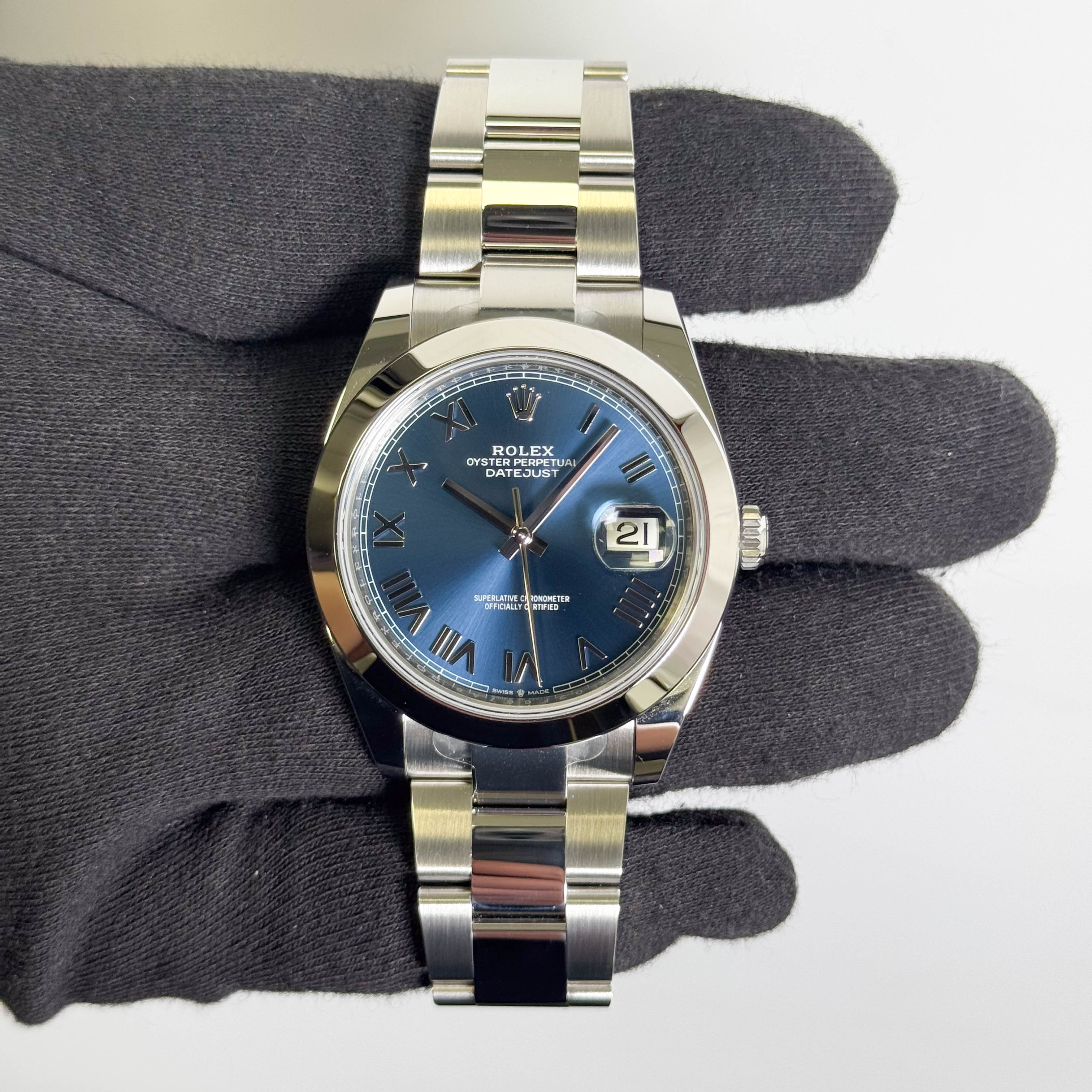 Rolex Datejust 41mm Blue Dial Watch Ref# 126300