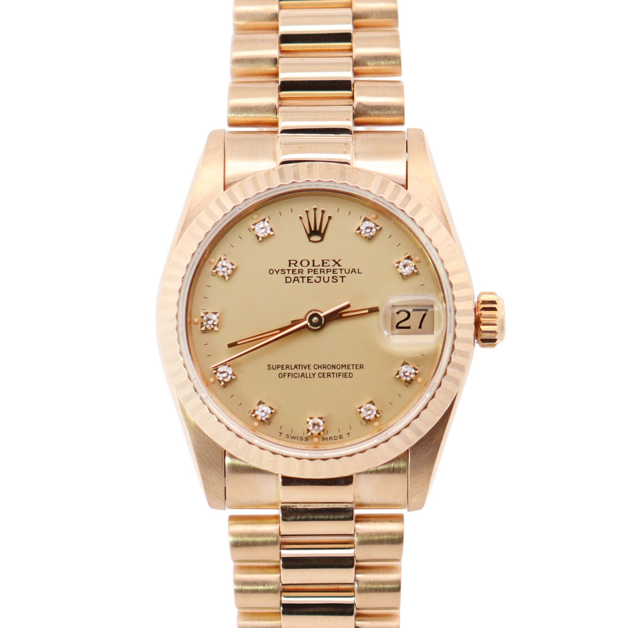 Rolex Datejust 31mm Champagne Dial Watch Ref# 68278 - Happy Jewelers Fine Jewelry Lifetime Warranty