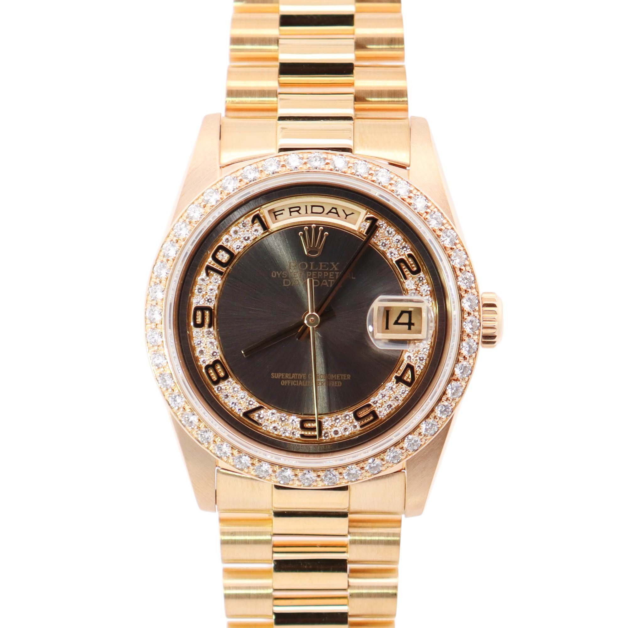 Rolex Day-Date 36mm Grey Dial Watch Ref# 18138 - Happy Jewelers Fine Jewelry Lifetime Warranty