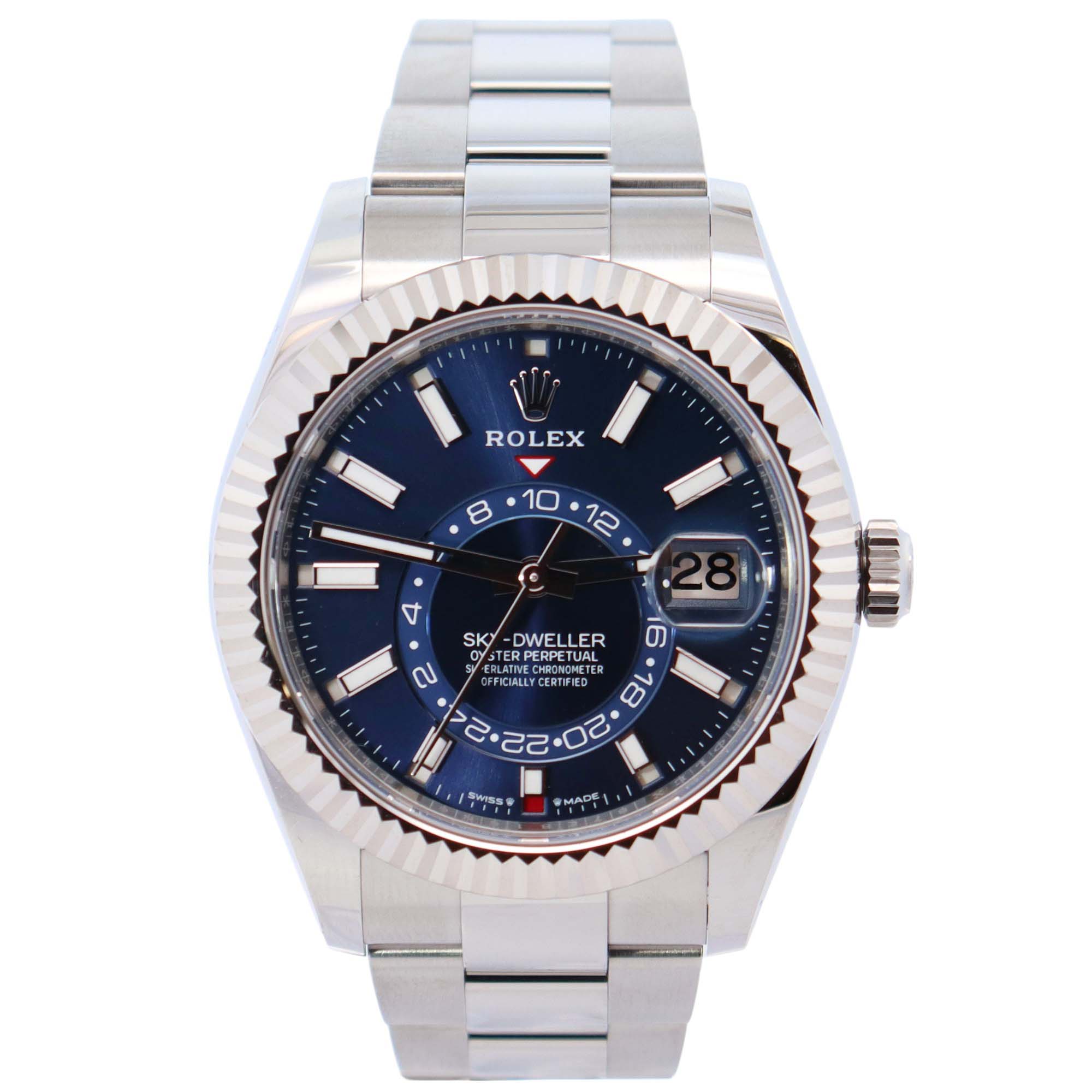 Rolex Sky-Dweller 42mm Blue Dial Watch Ref# 336934 - Happy Jewelers Fine Jewelry Lifetime Warranty