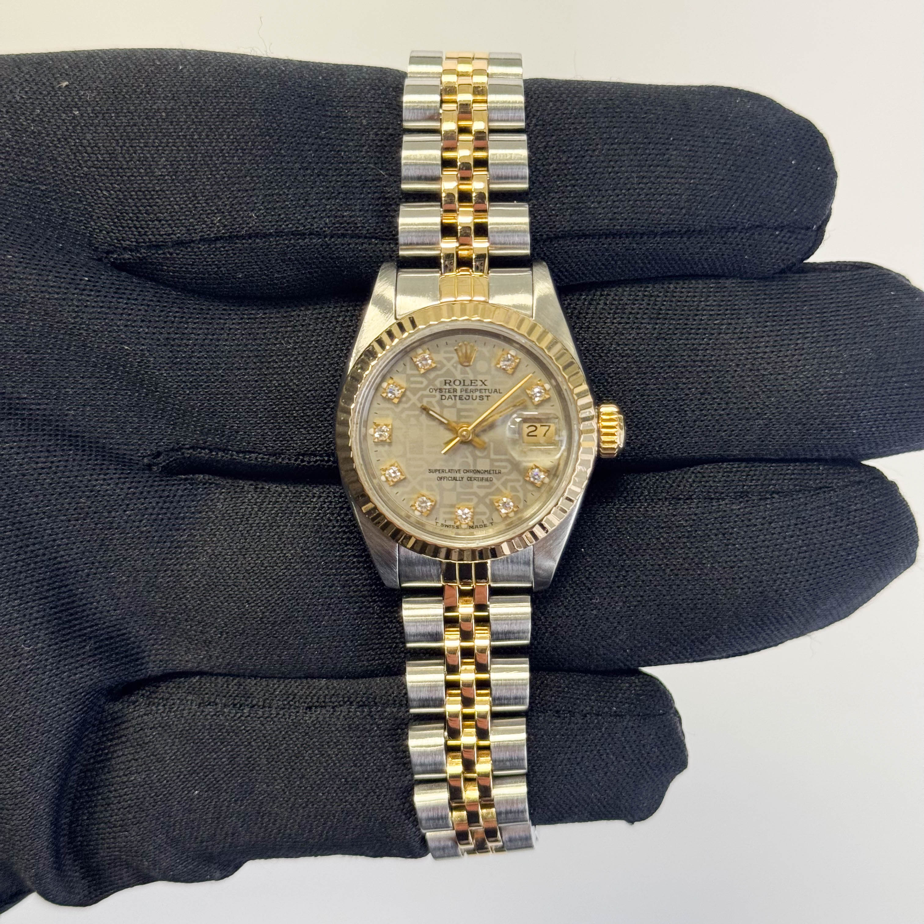 Rolex Datejust 26mm Jubilee Dial Watch Ref# 69173 - Happy Jewelers Fine Jewelry Lifetime Warranty