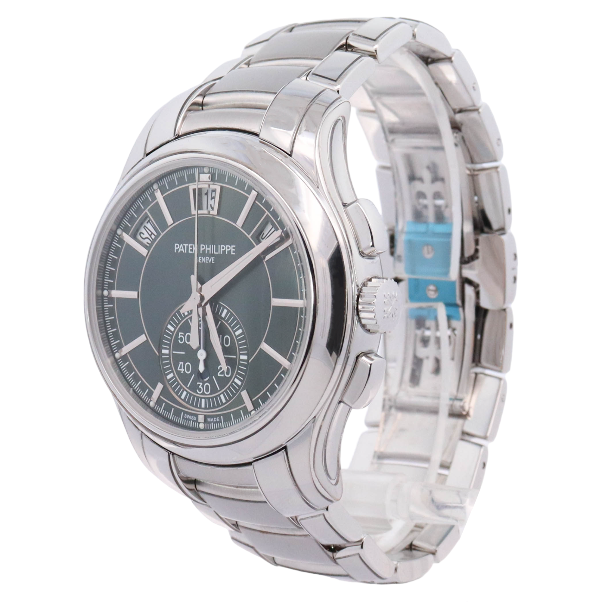 Patek Philippe Complications 42mm Stainless Steel Green Stick Dial Watch Reference# 5905/1A-001 - Happy Jewelers Fine Jewelry Lifetime Warranty