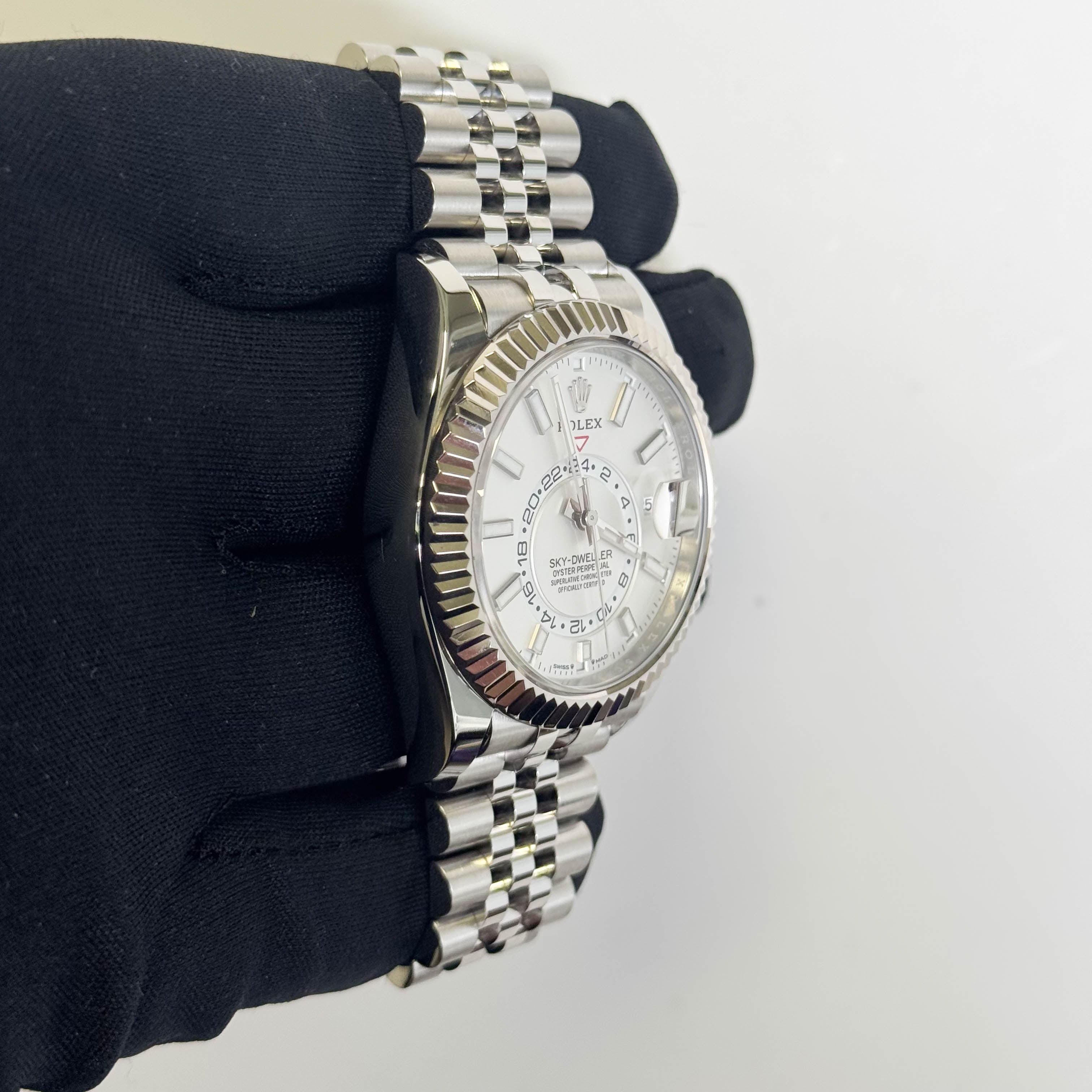Rolex Sky-Dweller 42mm White Dial Watch Ref# 336934 - Happy Jewelers Fine Jewelry Lifetime Warranty