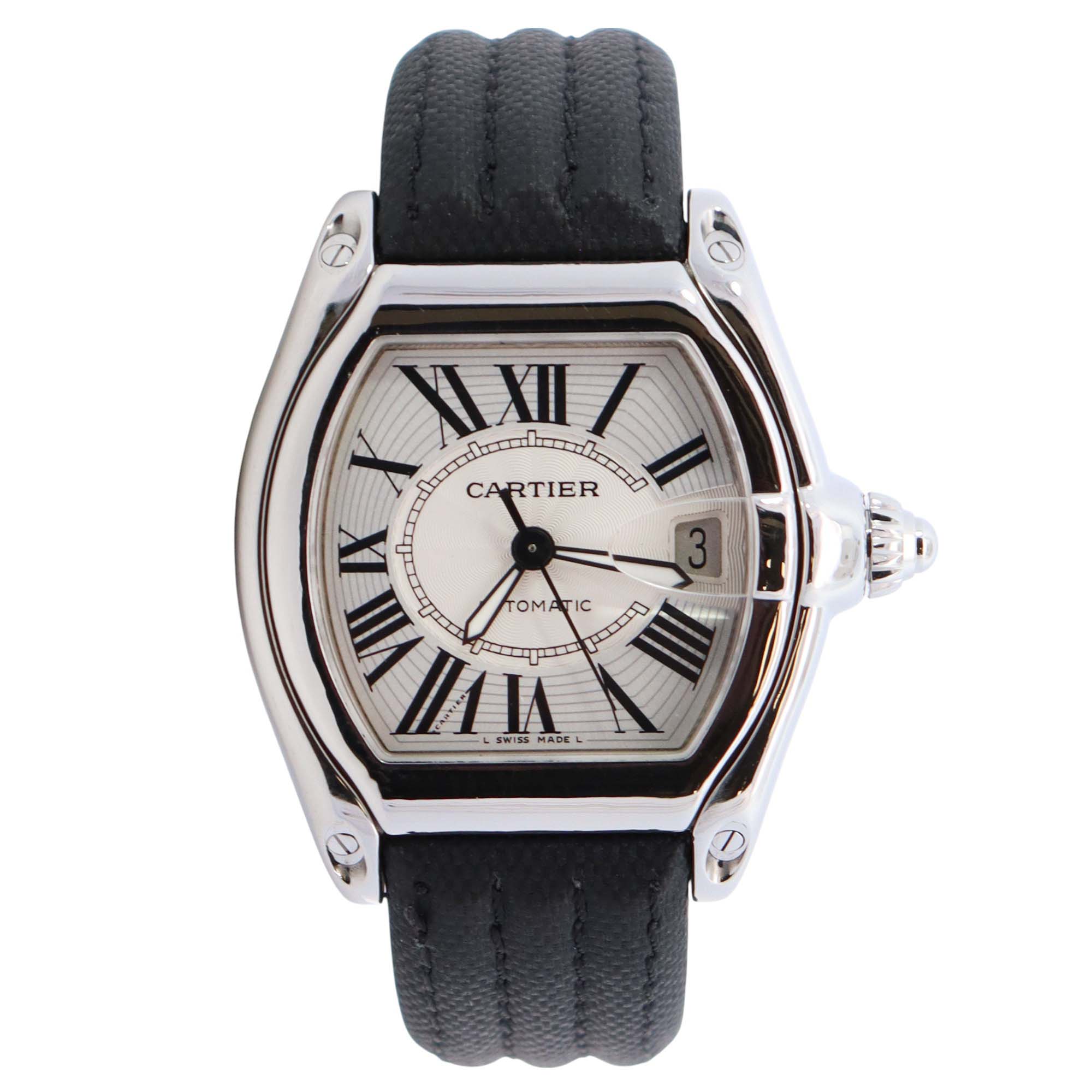 Cartier Roadster 35mm Silver Dial Watch Ref# W62025V3 - Happy Jewelers Fine Jewelry Lifetime Warranty