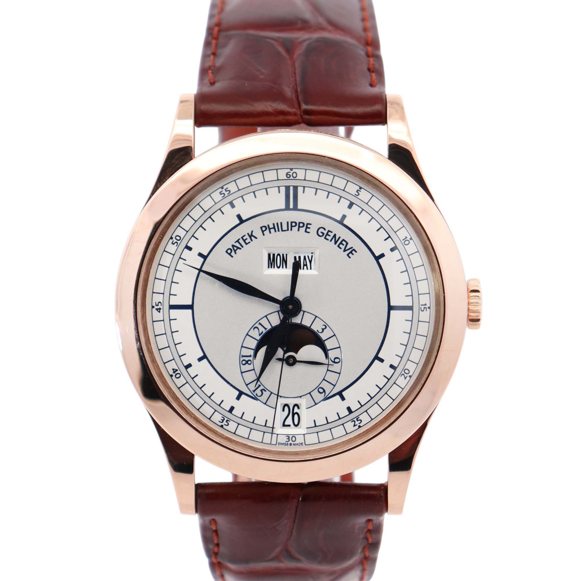 Patek Philippe Annual Calendar 39mm White Dial Watch Ref# 5396-R - Happy Jewelers Fine Jewelry Lifetime Warranty