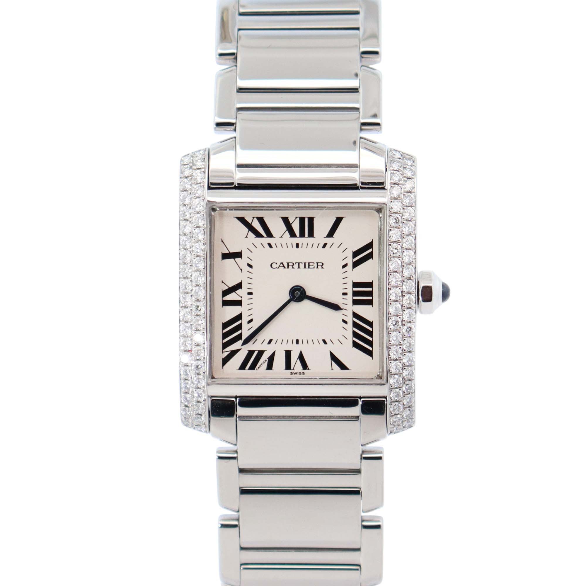 Cartier Tank 25mm White Dial Watch Ref# W51003Q3 - Happy Jewelers Fine Jewelry Lifetime Warranty